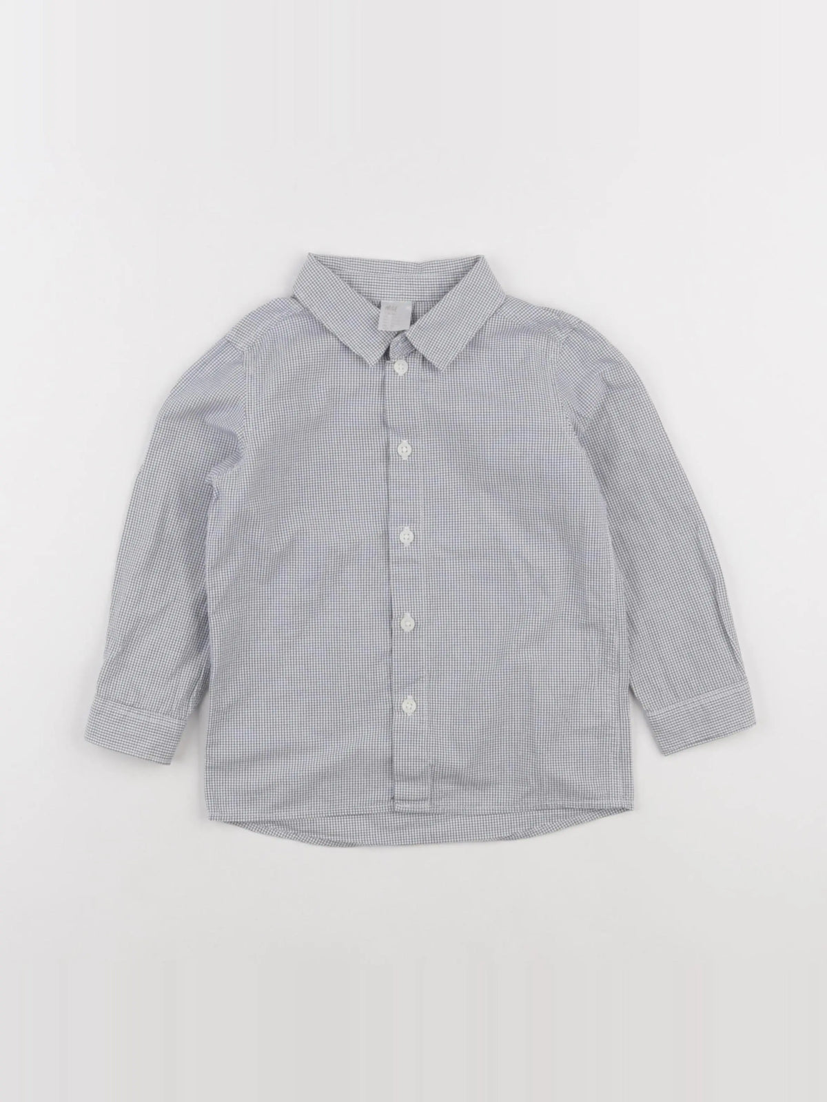 H&M - chemise blanc, bleu - 18/24 mois