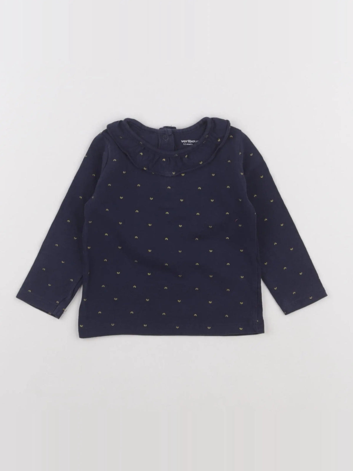 Vertbaudet - tee-shirt bleu - 12 mois