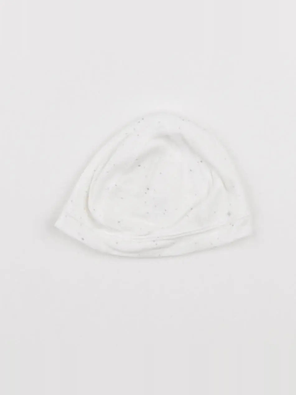 Petit Bateau - bonnet blanc, argent - 3 mois