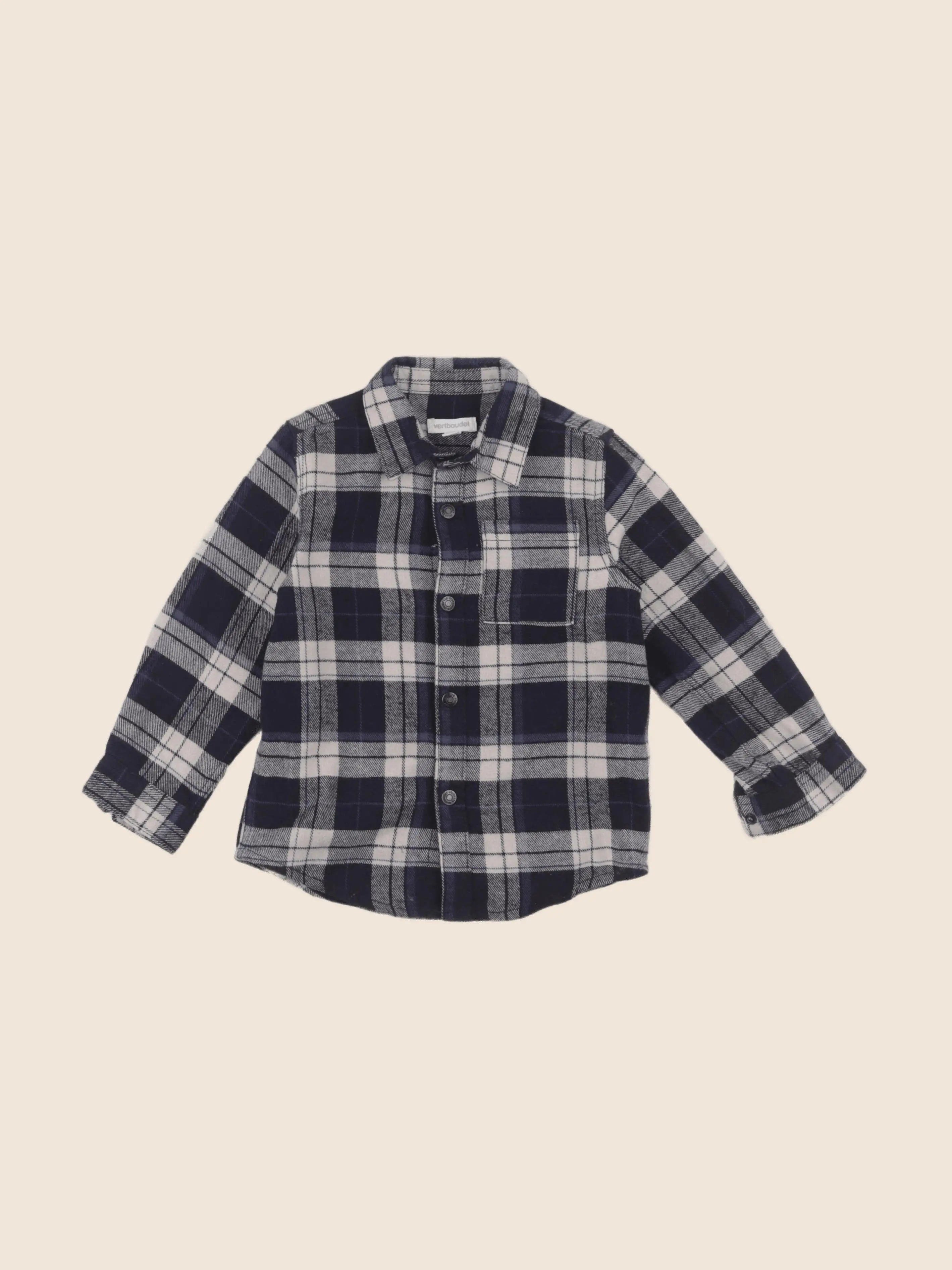 Vertbaudet - chemise bleu - 3 ans