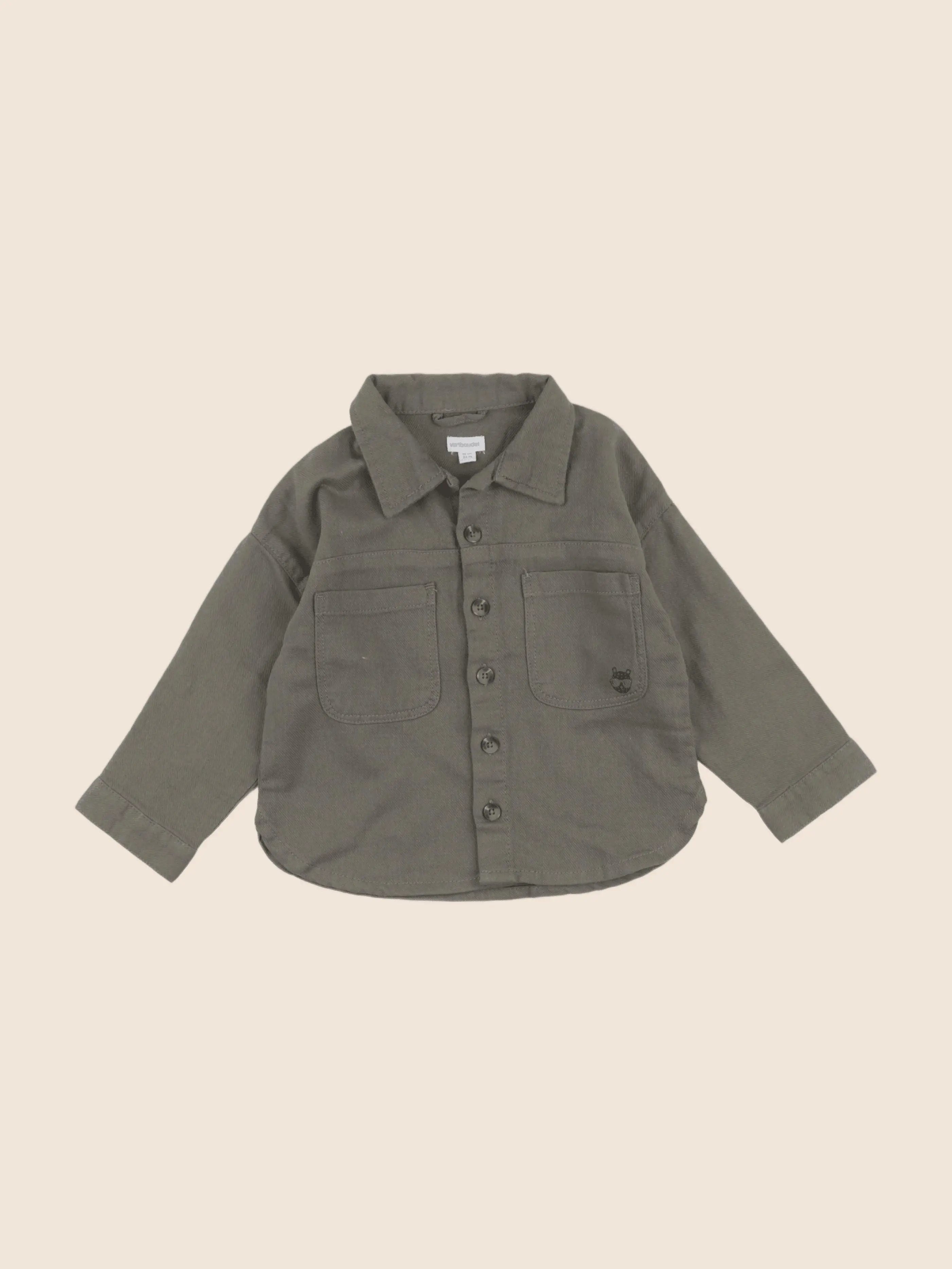 Vertbaudet - chemise vert - 24 mois