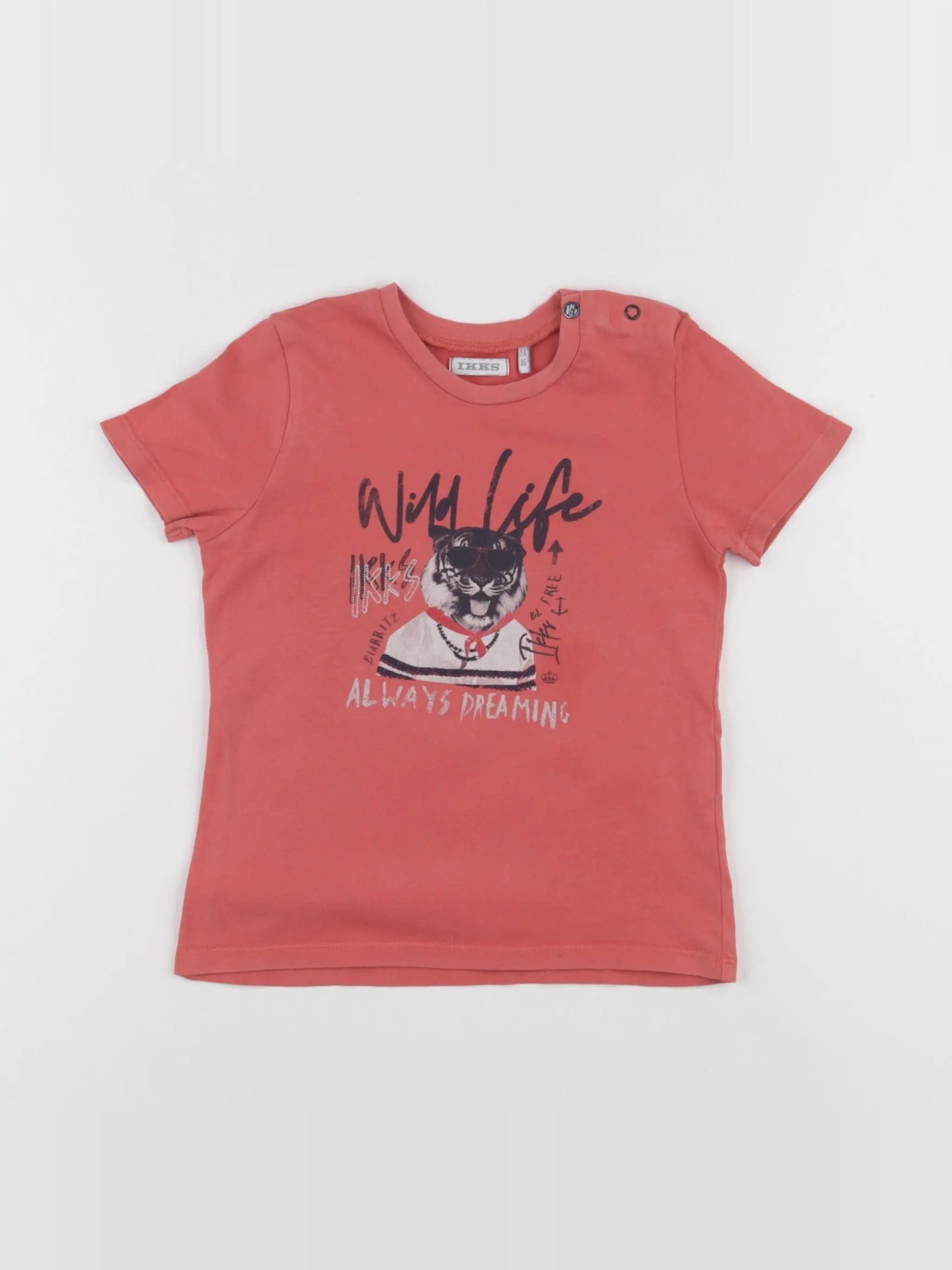 IKKS - tee-shirt rouge - 2 ans