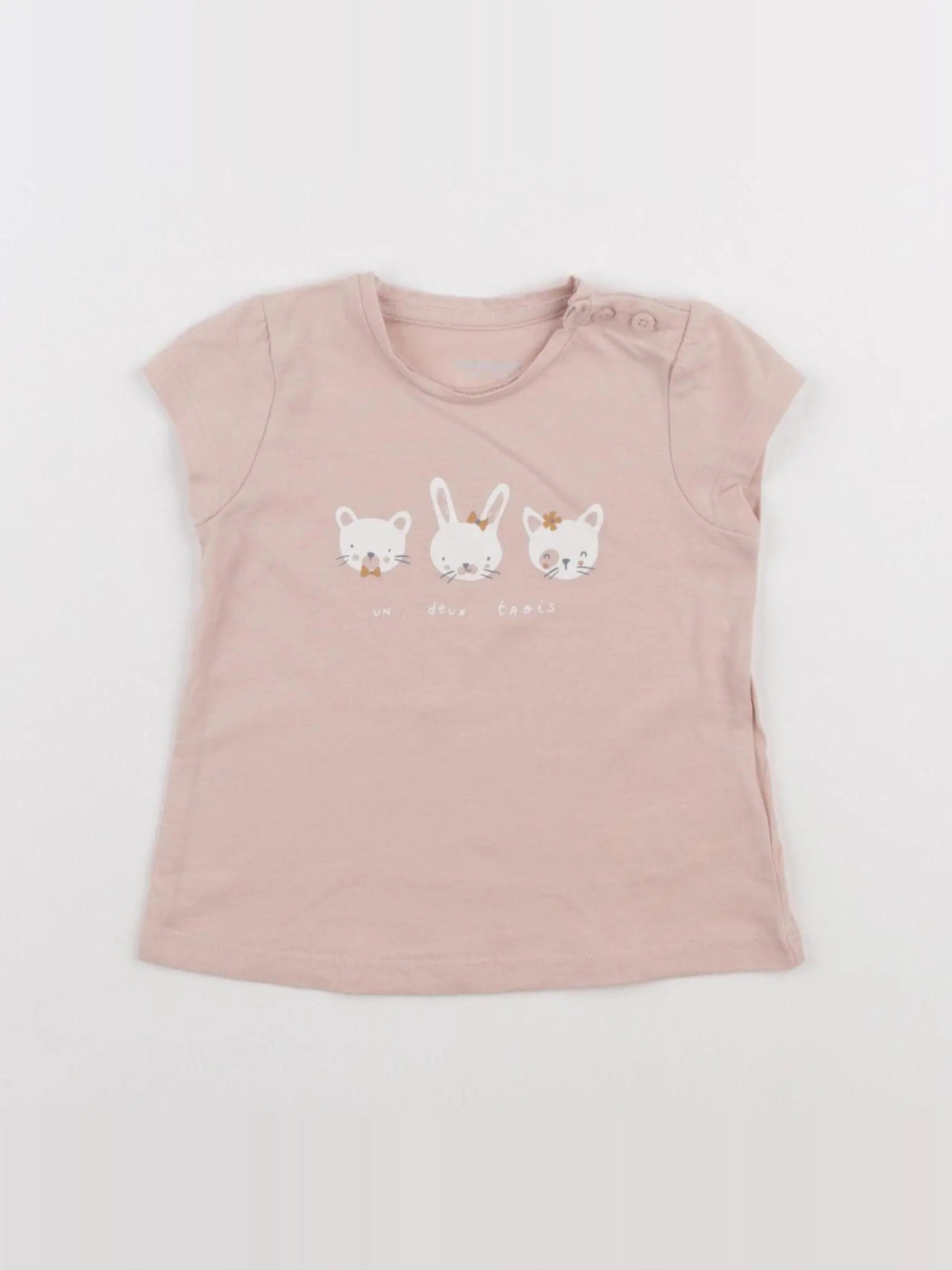 Vertbaudet - tee-shirt rose - 9 mois