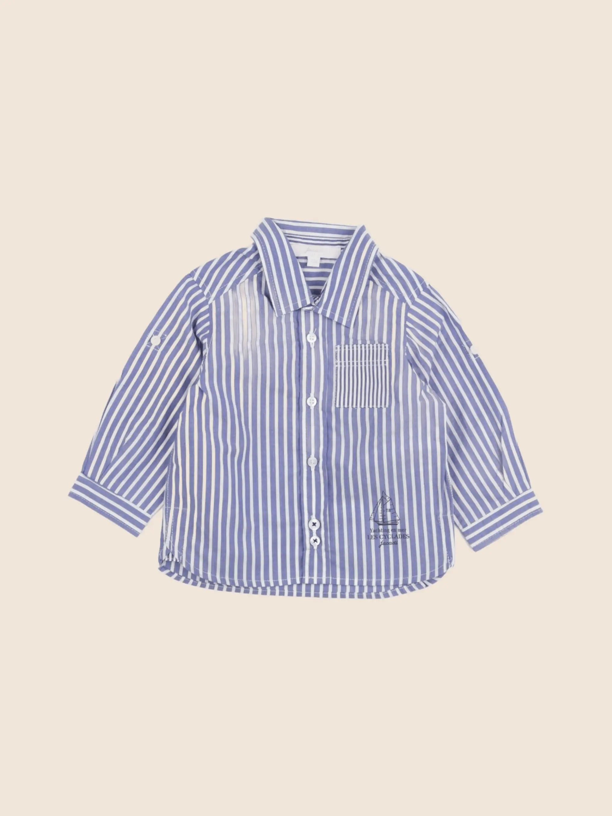 Jacadi - chemise bleu - 6 mois