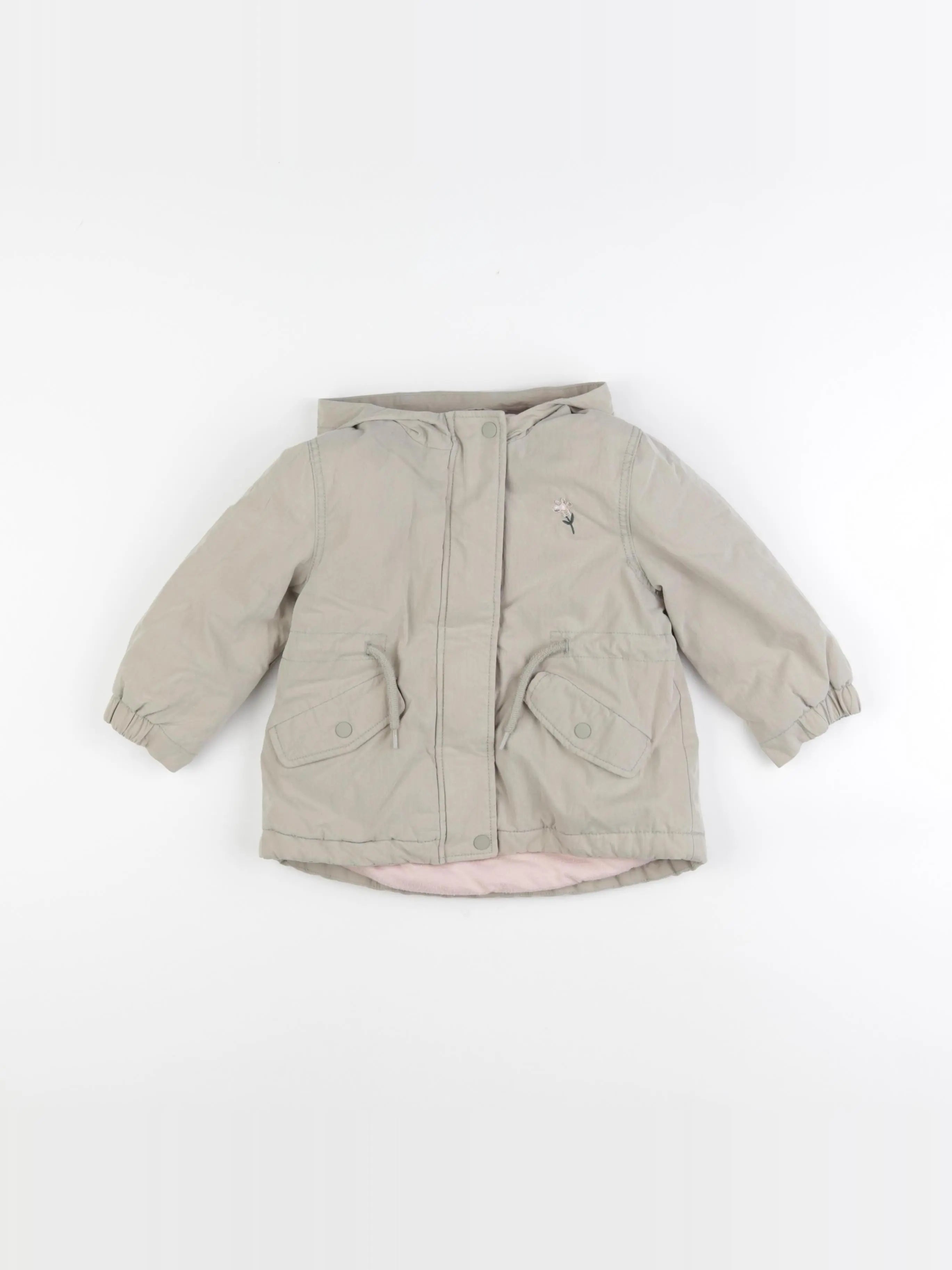 Vertbaudet - coupe-vent vert, beige - 2 ans