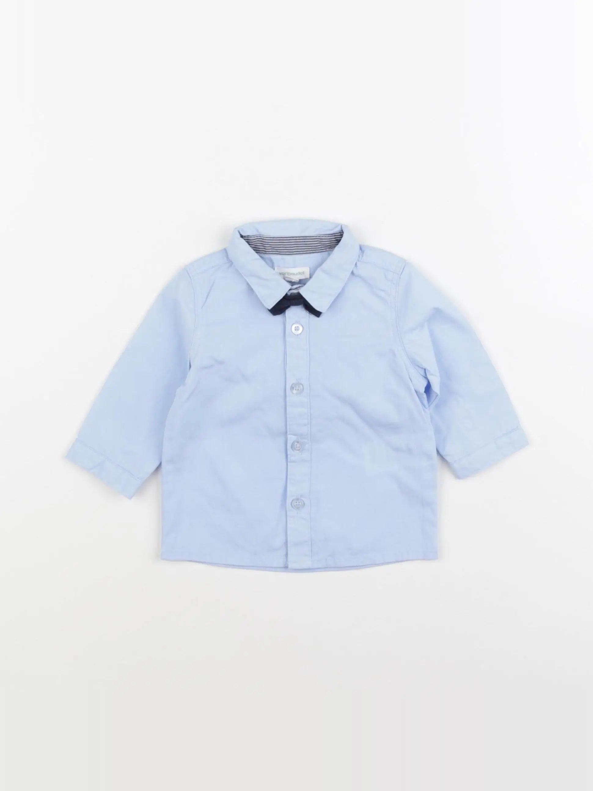 Vertbaudet - chemise bleu - 3 mois