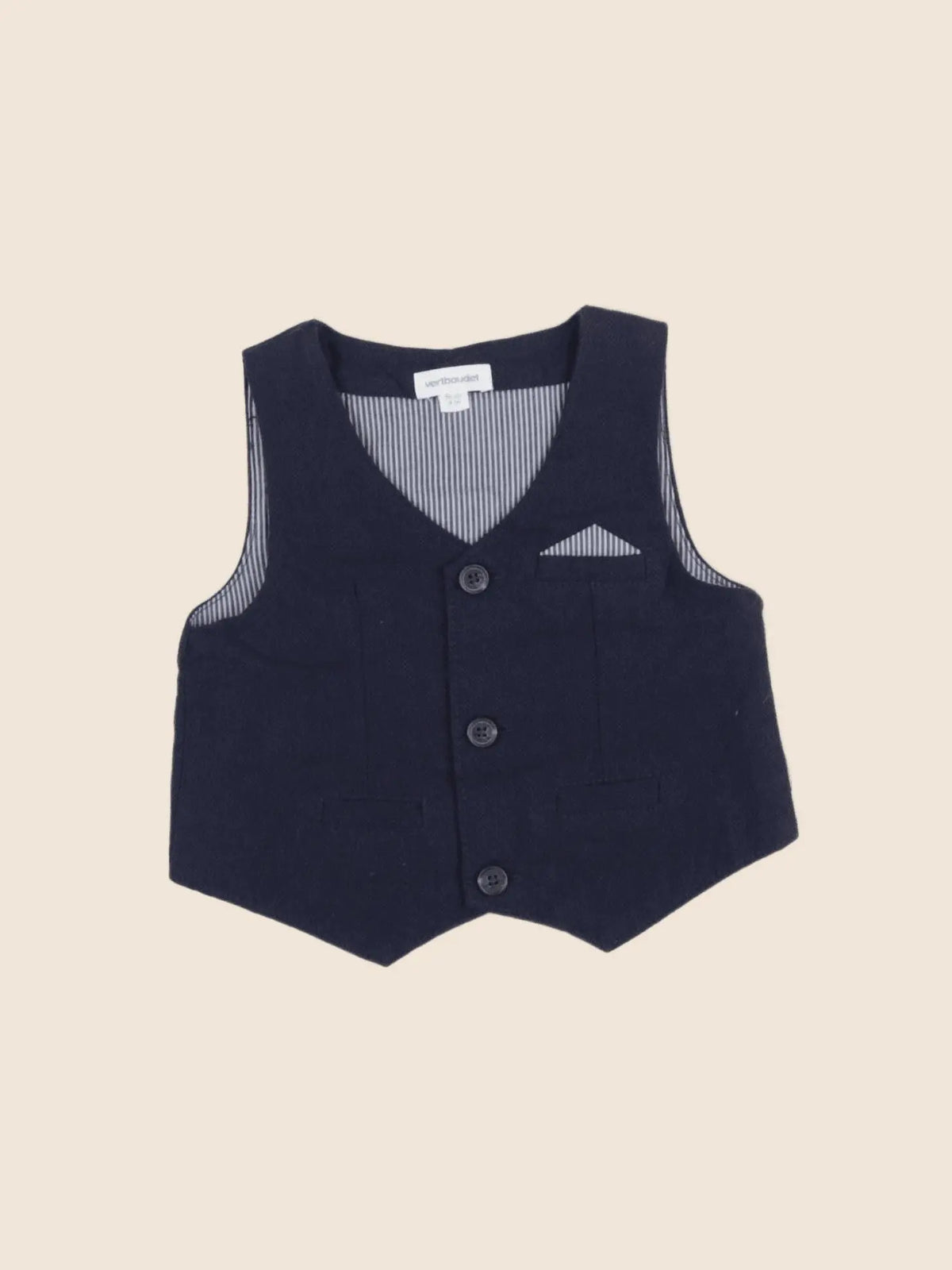 Vertbaudet - gilet bleu - 3 mois