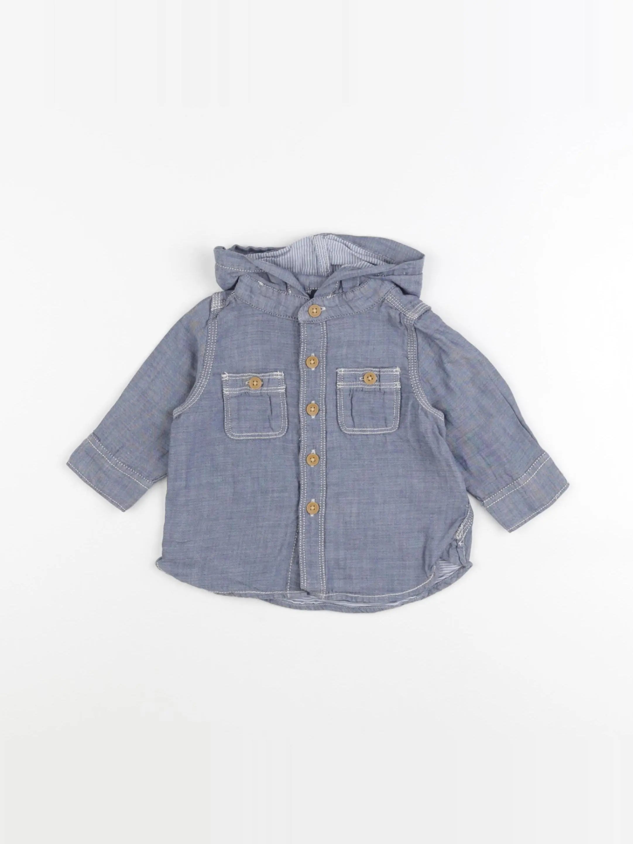 GAP - chemise bleu - 3/6 mois