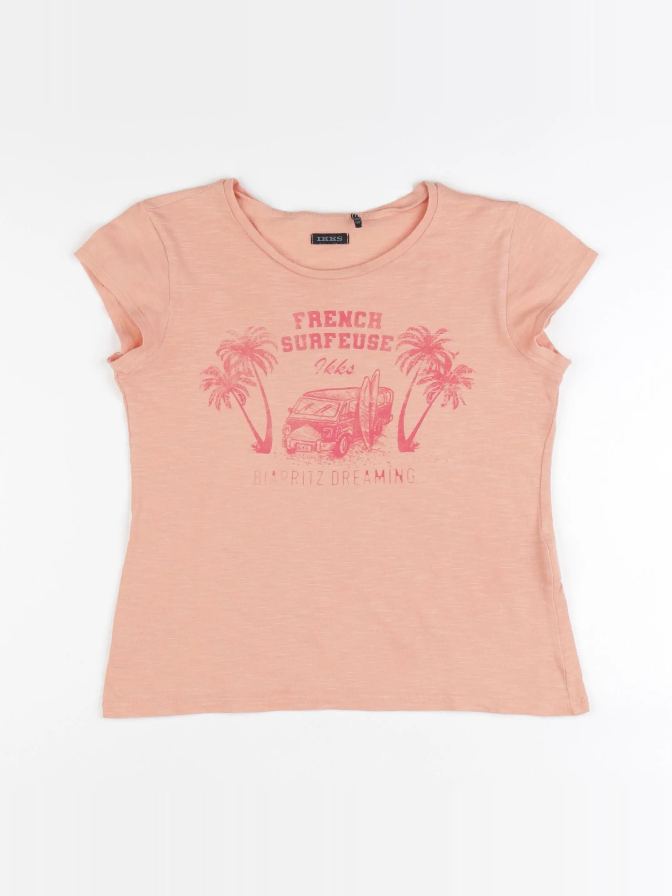 IKKS - tee-shirt rose - 10 ans
