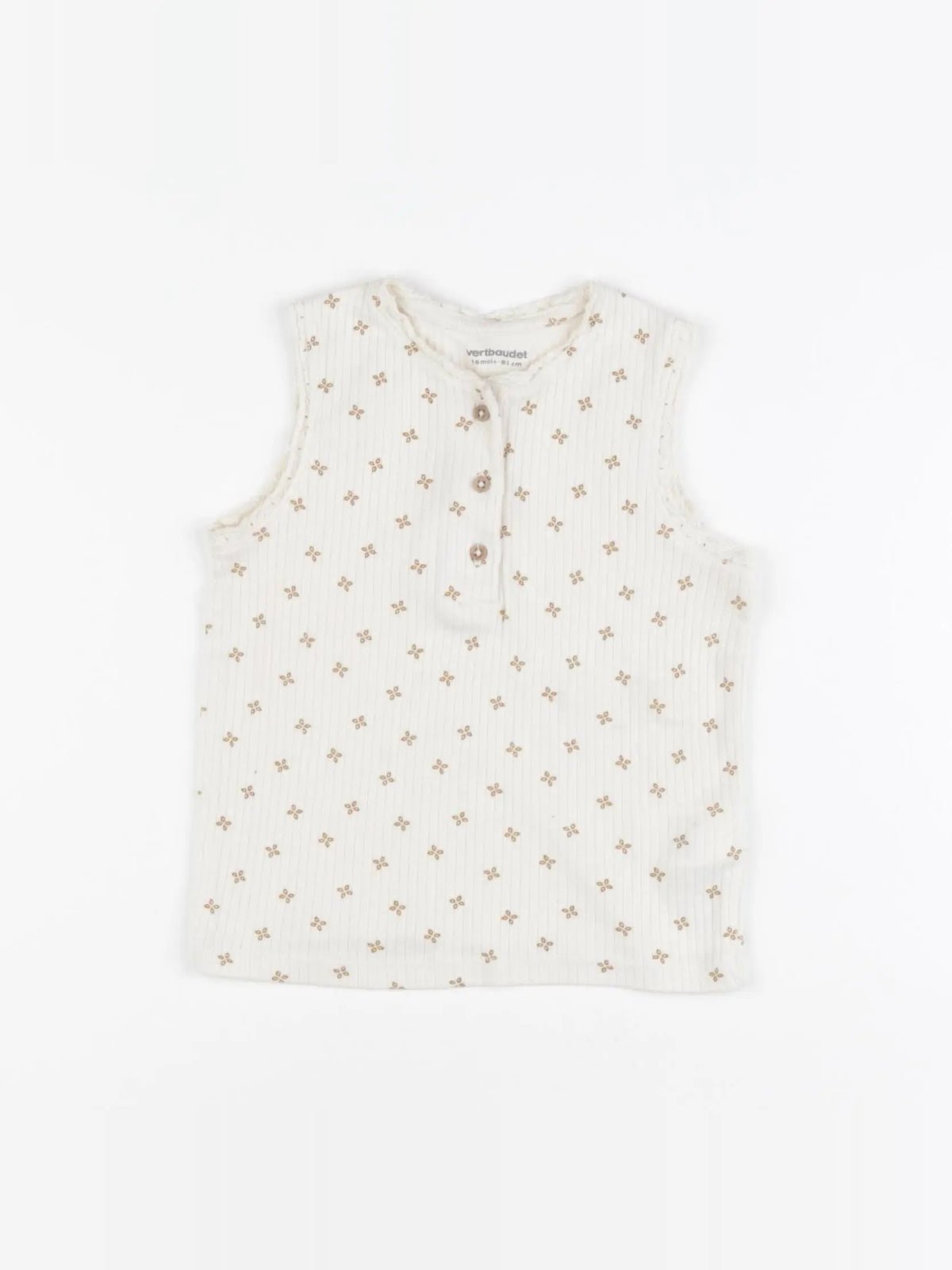 Vertbaudet - débardeur beige - 18 mois