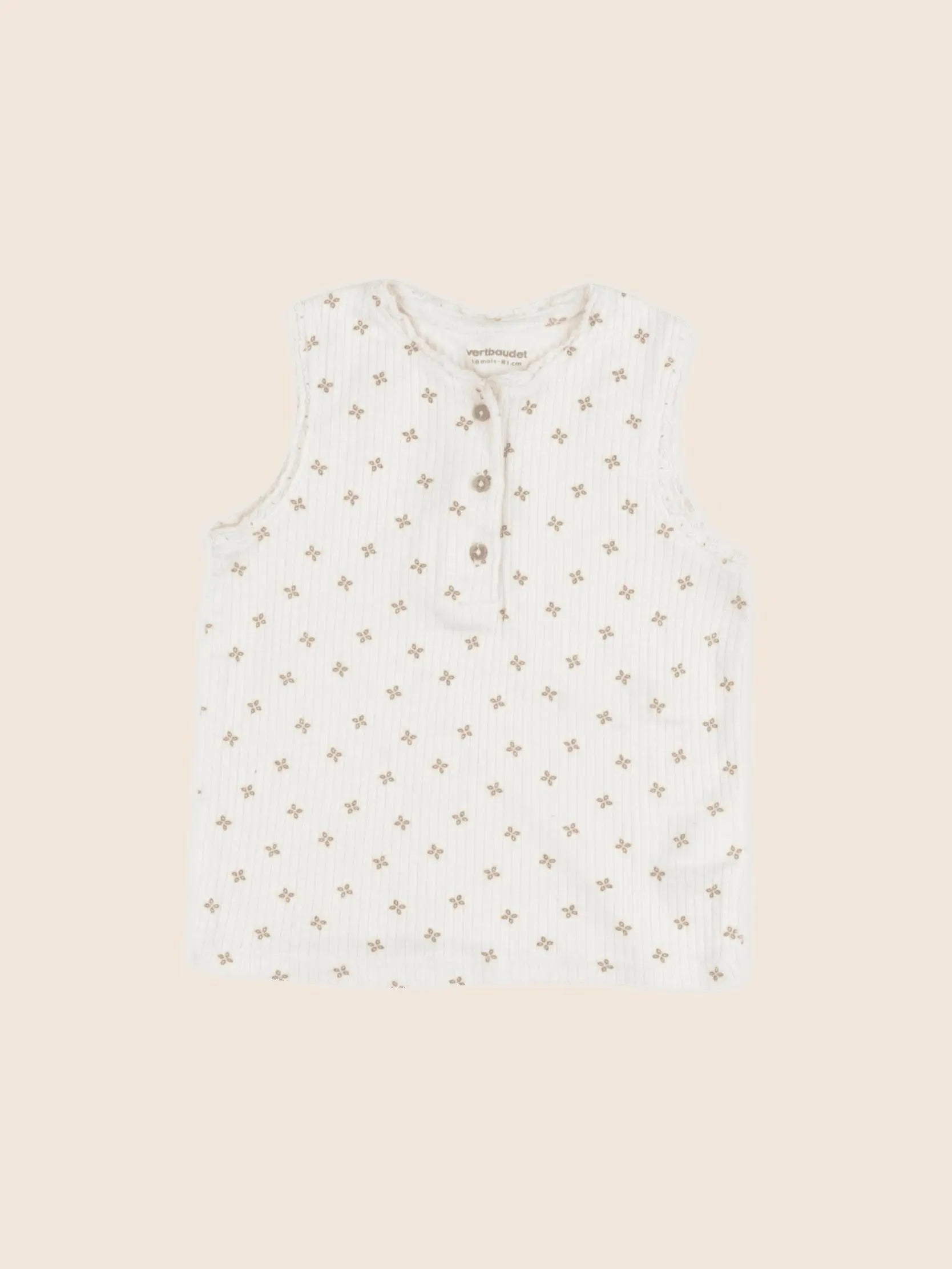 Vertbaudet - débardeur beige - 18 mois