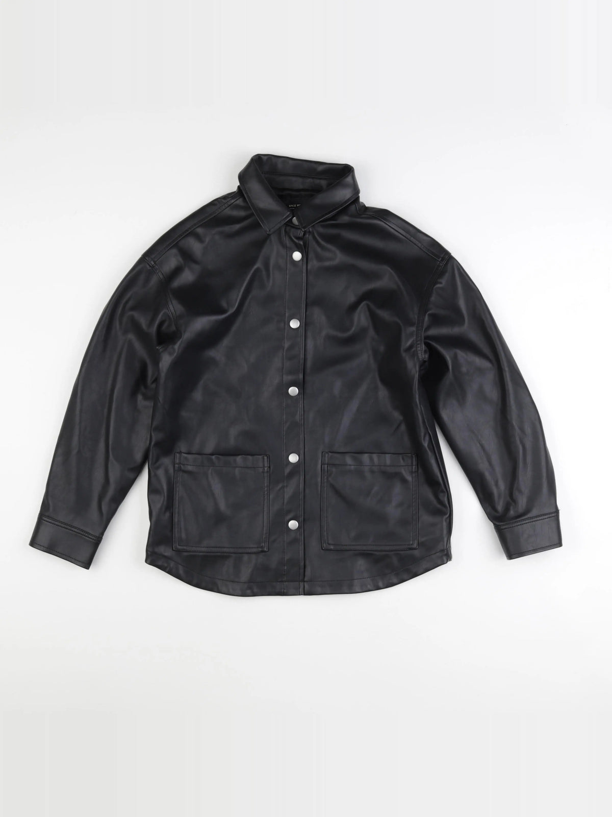 IKKS - veste simili cuir noir - 12 ans
