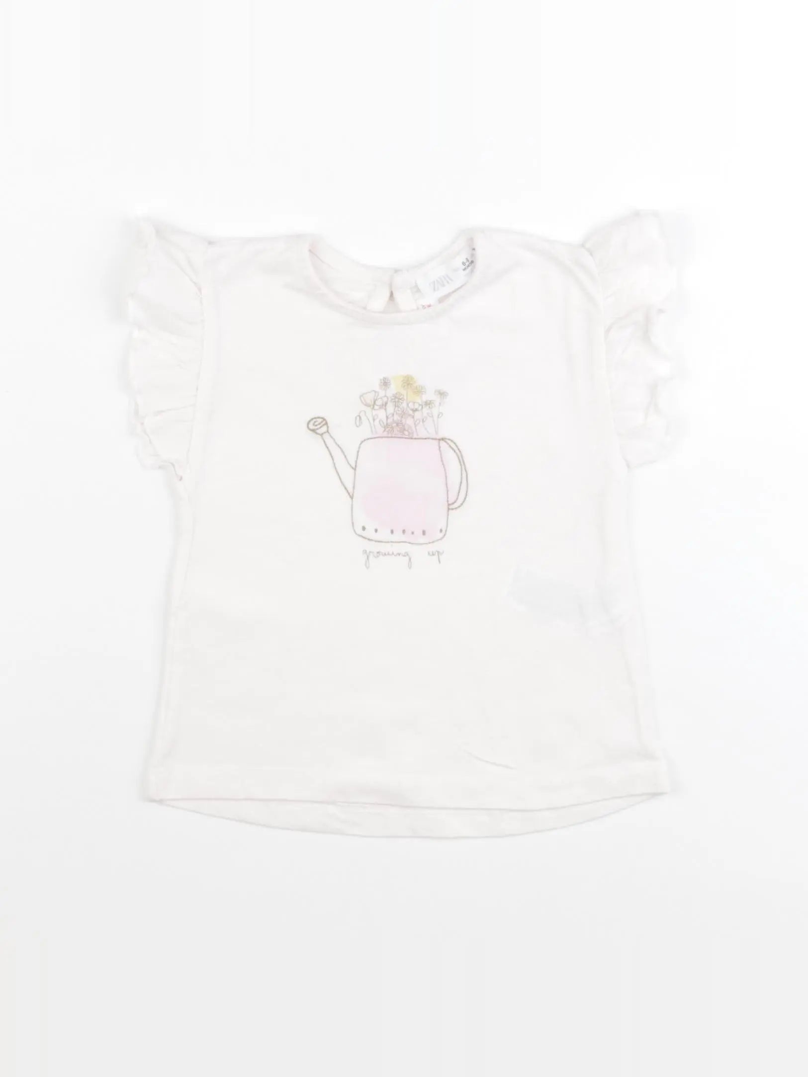 Zara - tee-shirt rose - 6/9 mois