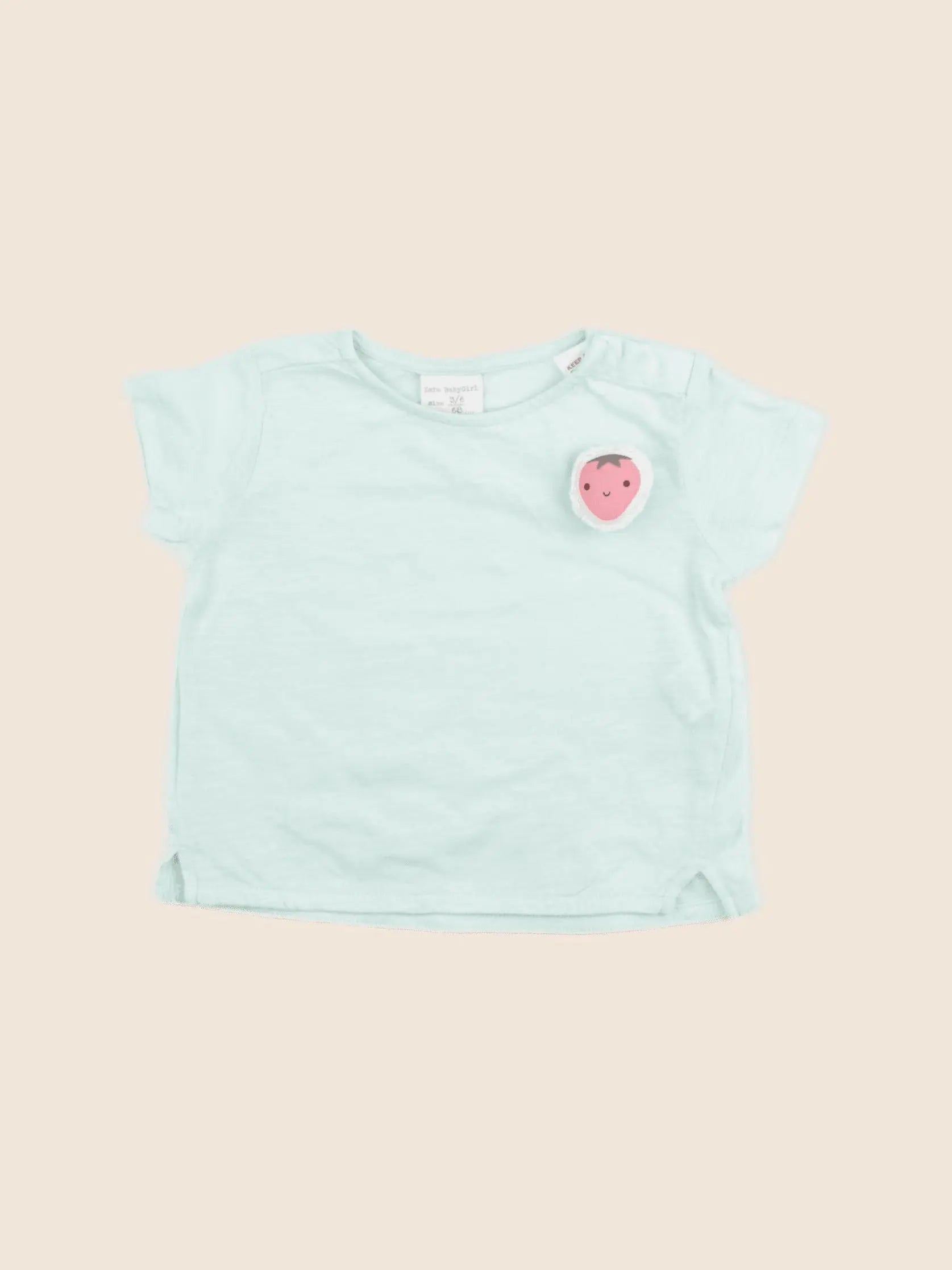 Zara - tee-shirt vert - 3/6 mois