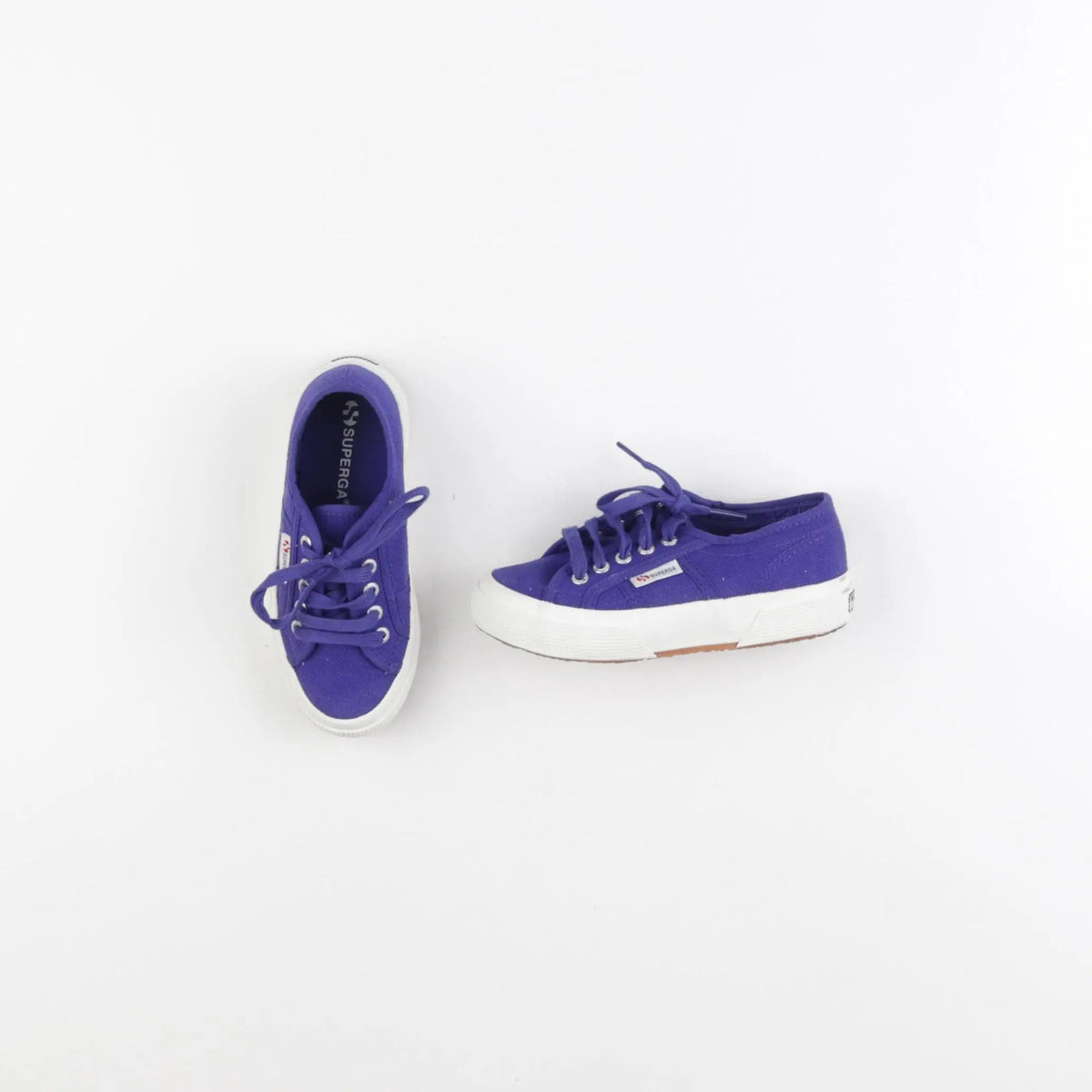 Superga - tennis à scratch/ lacets bleu - pointure 28