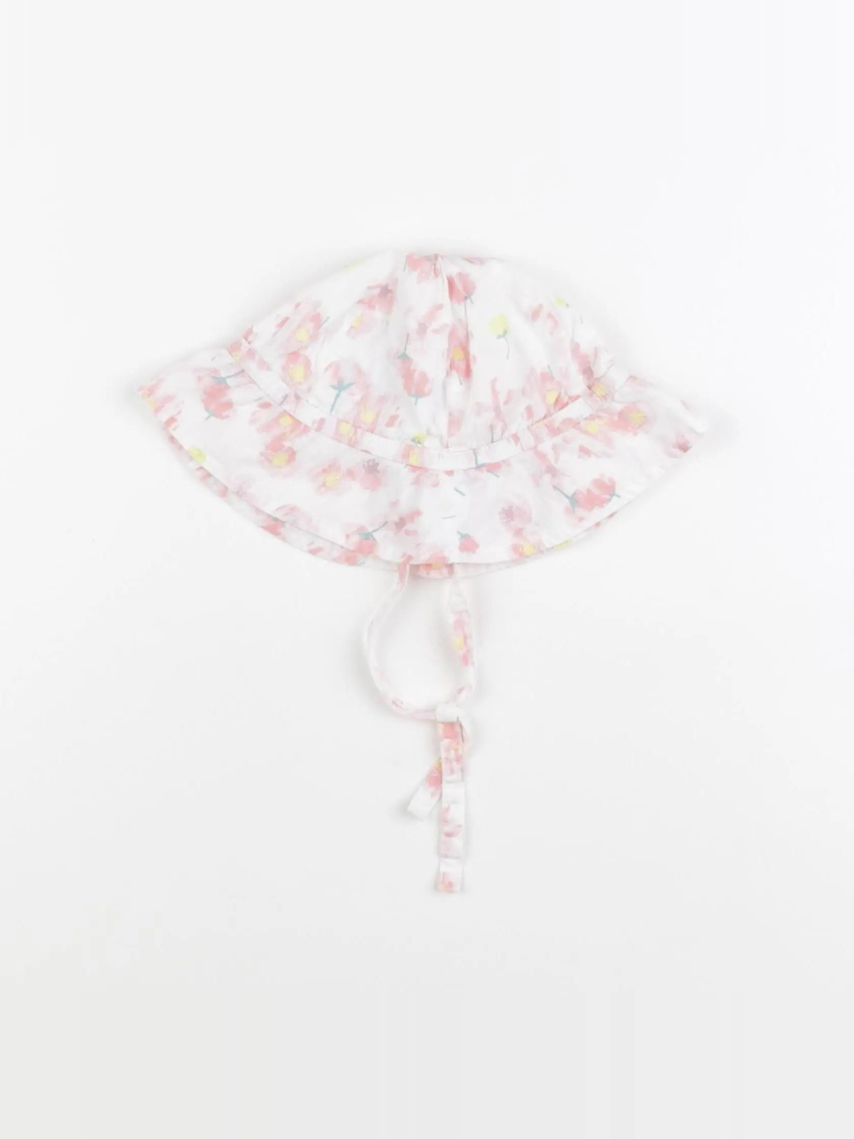 Petit Bateau - chapeau blanc, rose - 0/3 mois