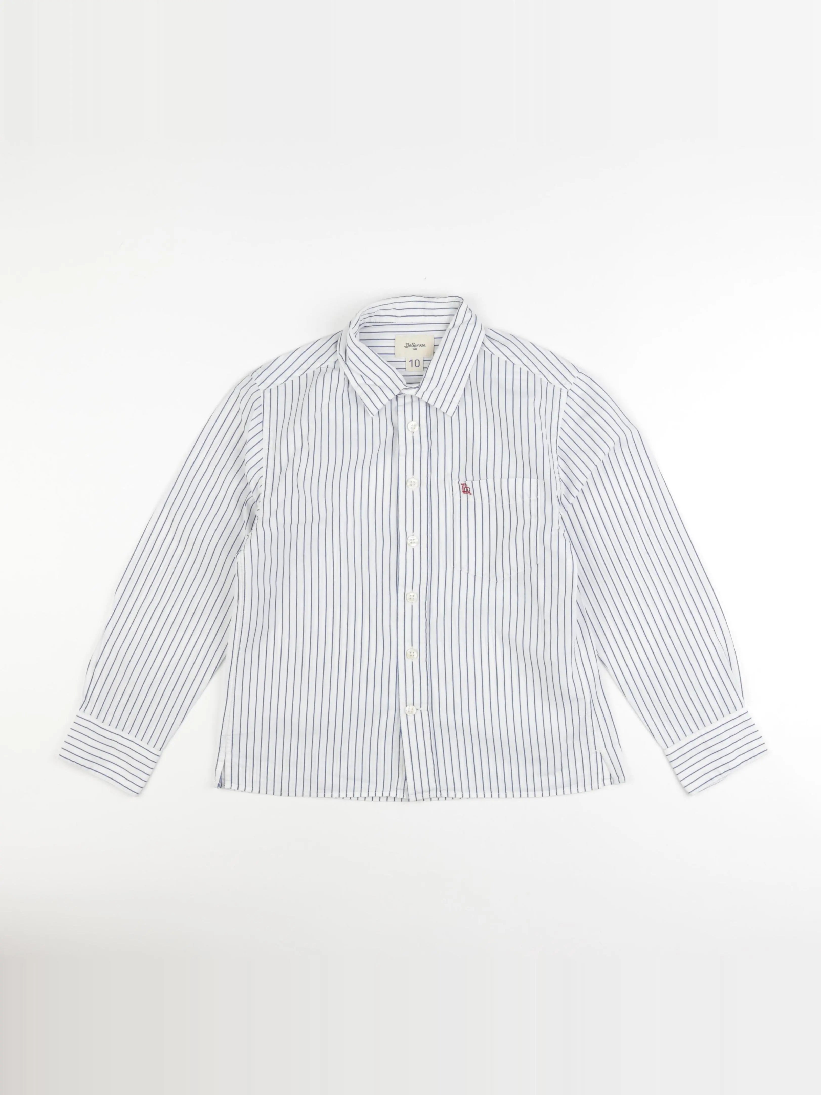 Bellerose - chemise blanc, bleu - 10 ans