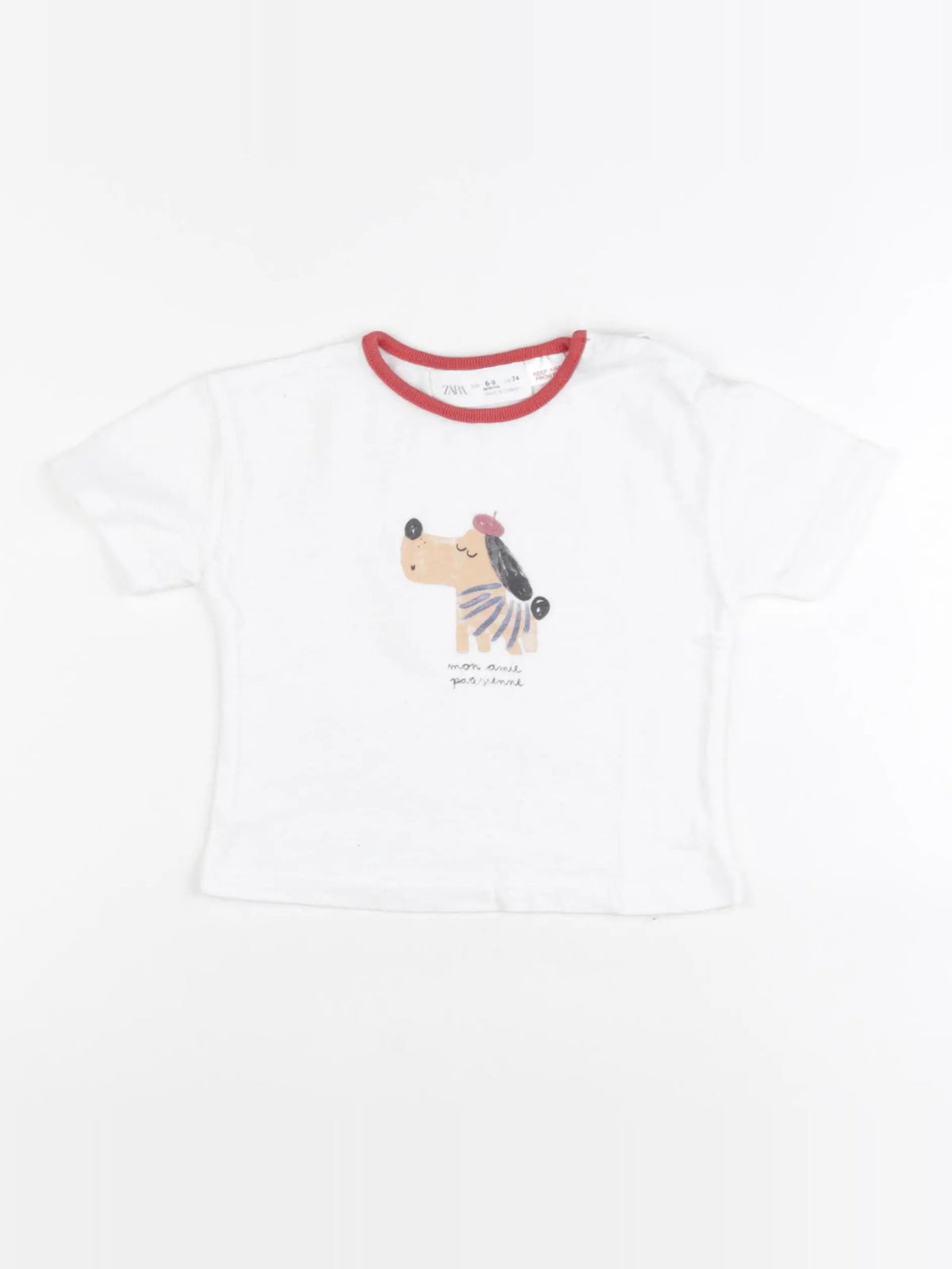 Zara - tee-shirt blanc - 6/9 mois