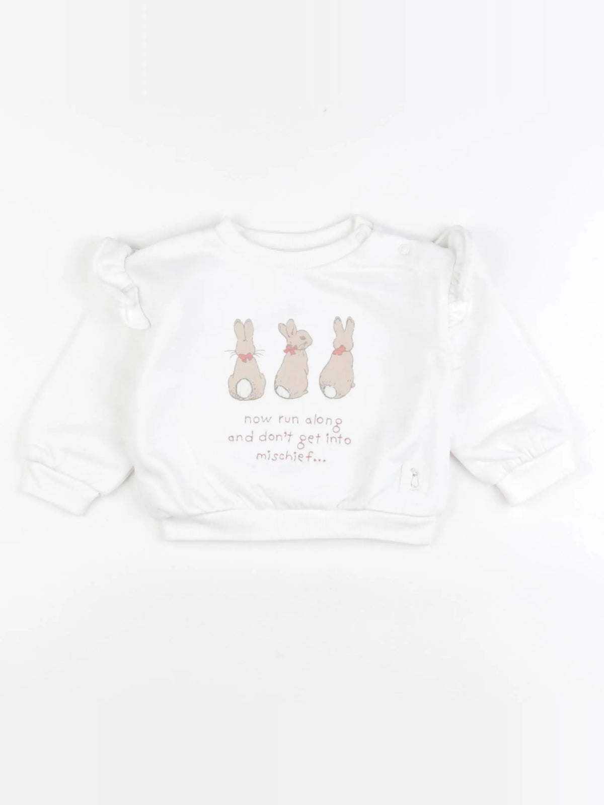 Marks & Spencer  - sweat blanc - 6/9 mois