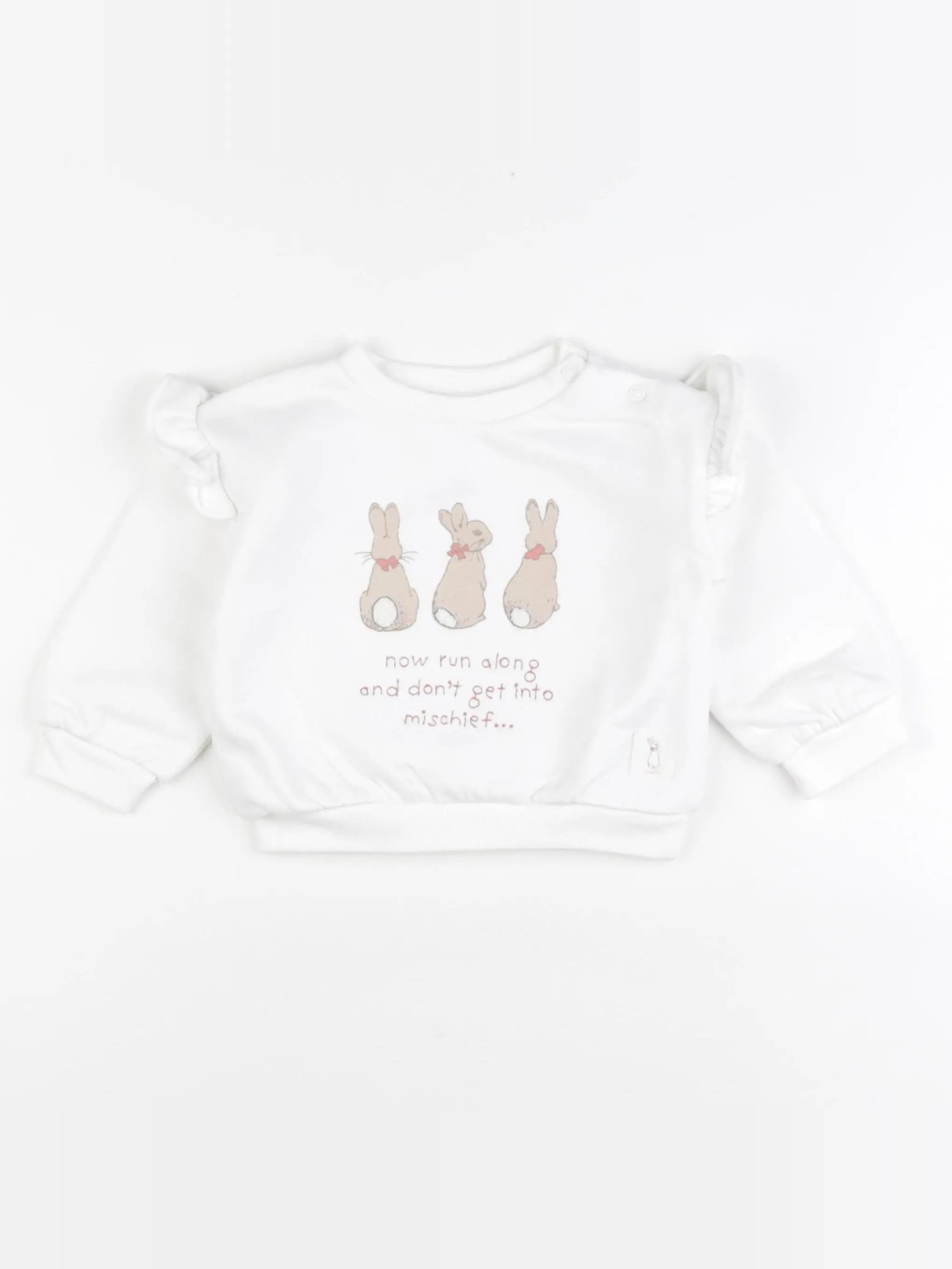 Marks & Spencer  - sweat blanc - 6/9 mois