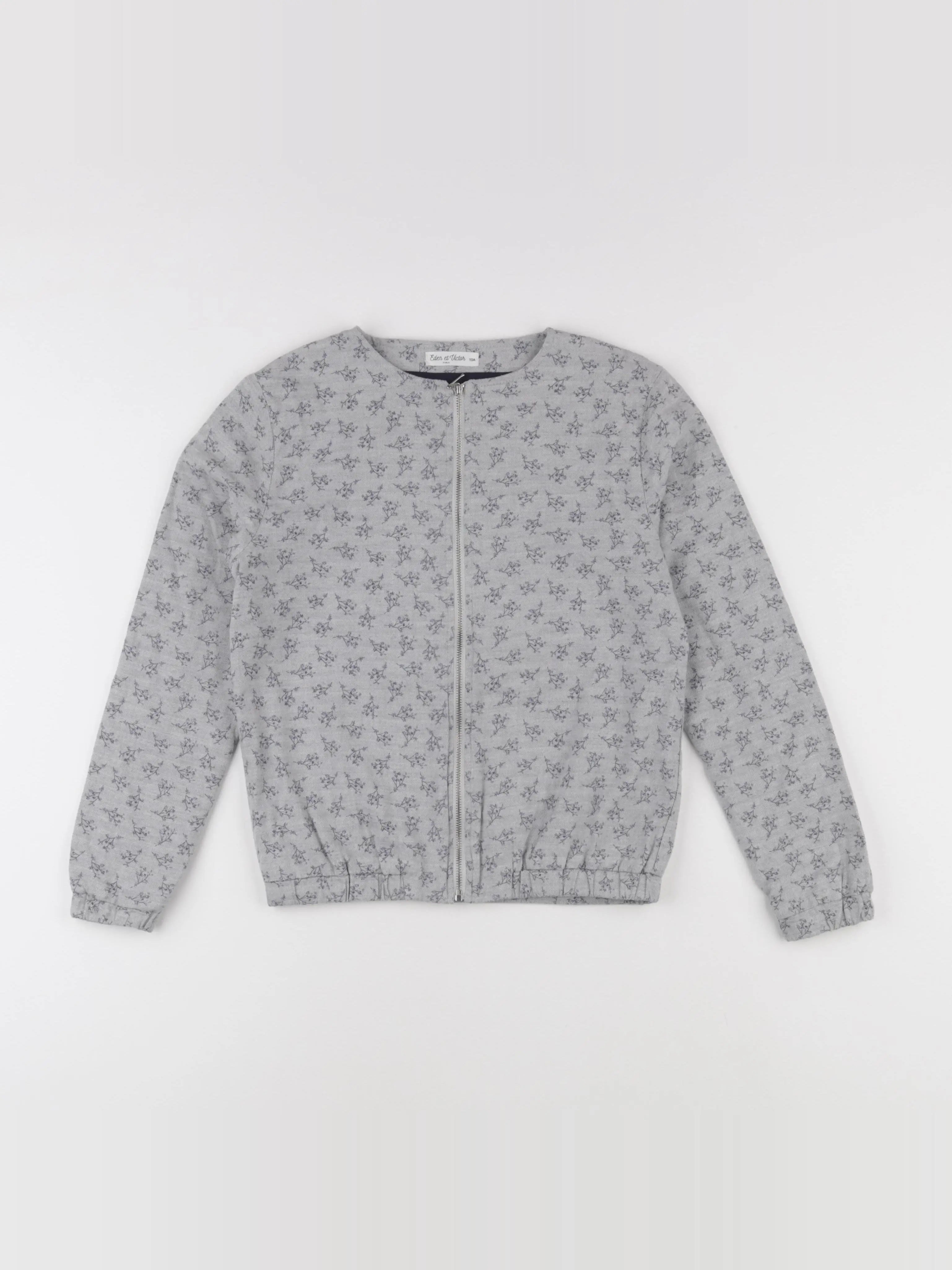 Eden & Victor - veste gris - 10 ans