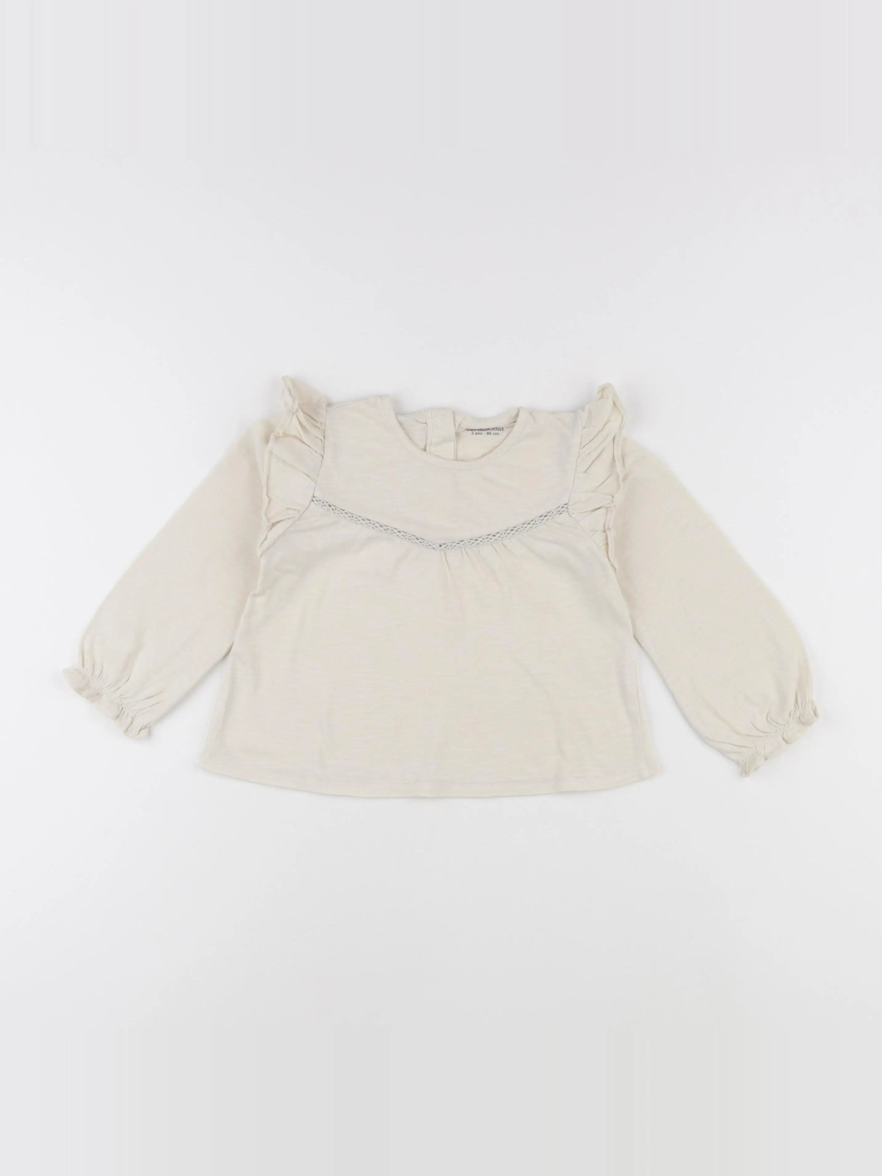 Vertbaudet - blouse beige - 2 ans