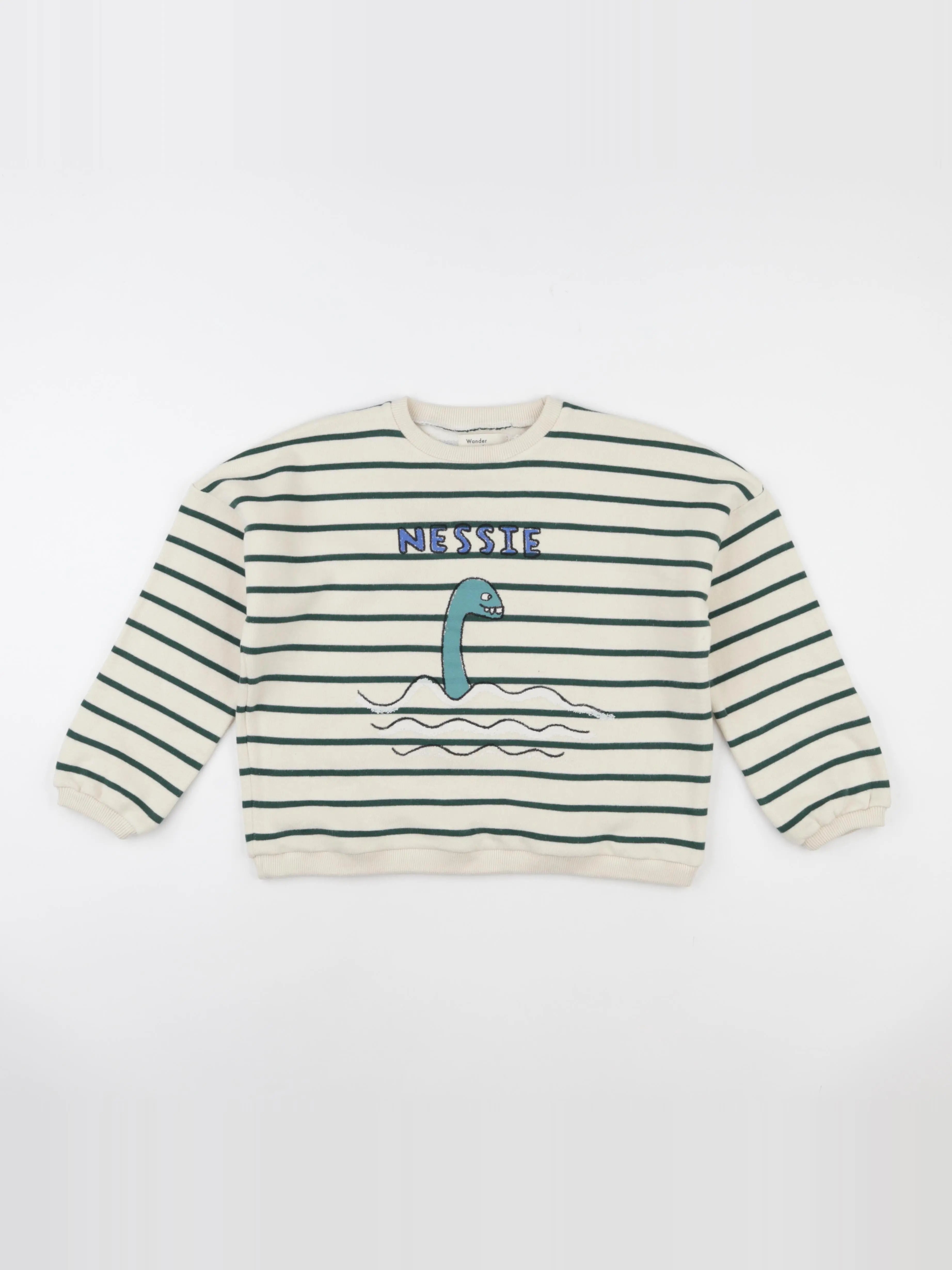 Sweat Nessie rayé vert