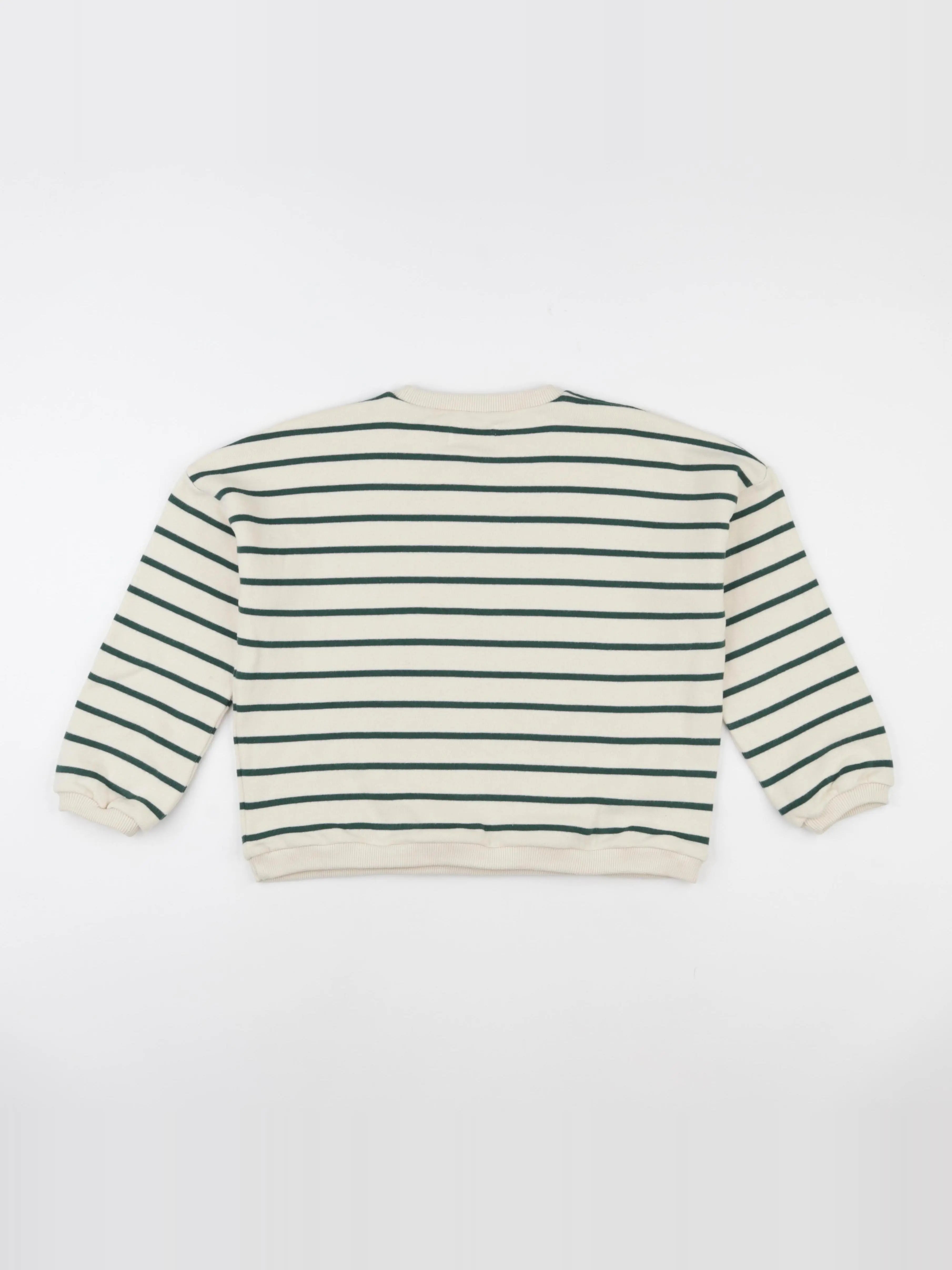 Sweat Nessie rayé vert