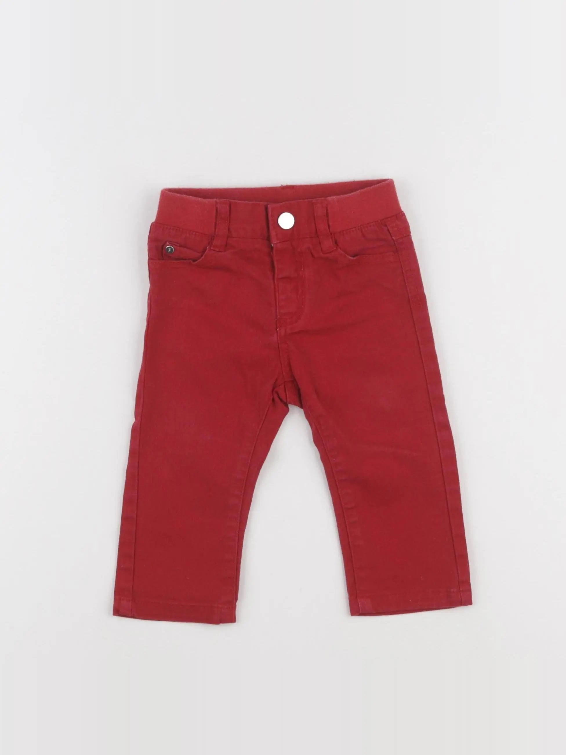 Jacadi - jean rouge - 12 mois