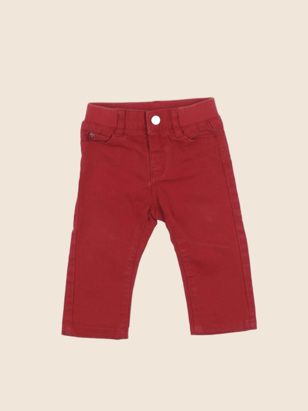 Jacadi - jean rouge - 12 mois