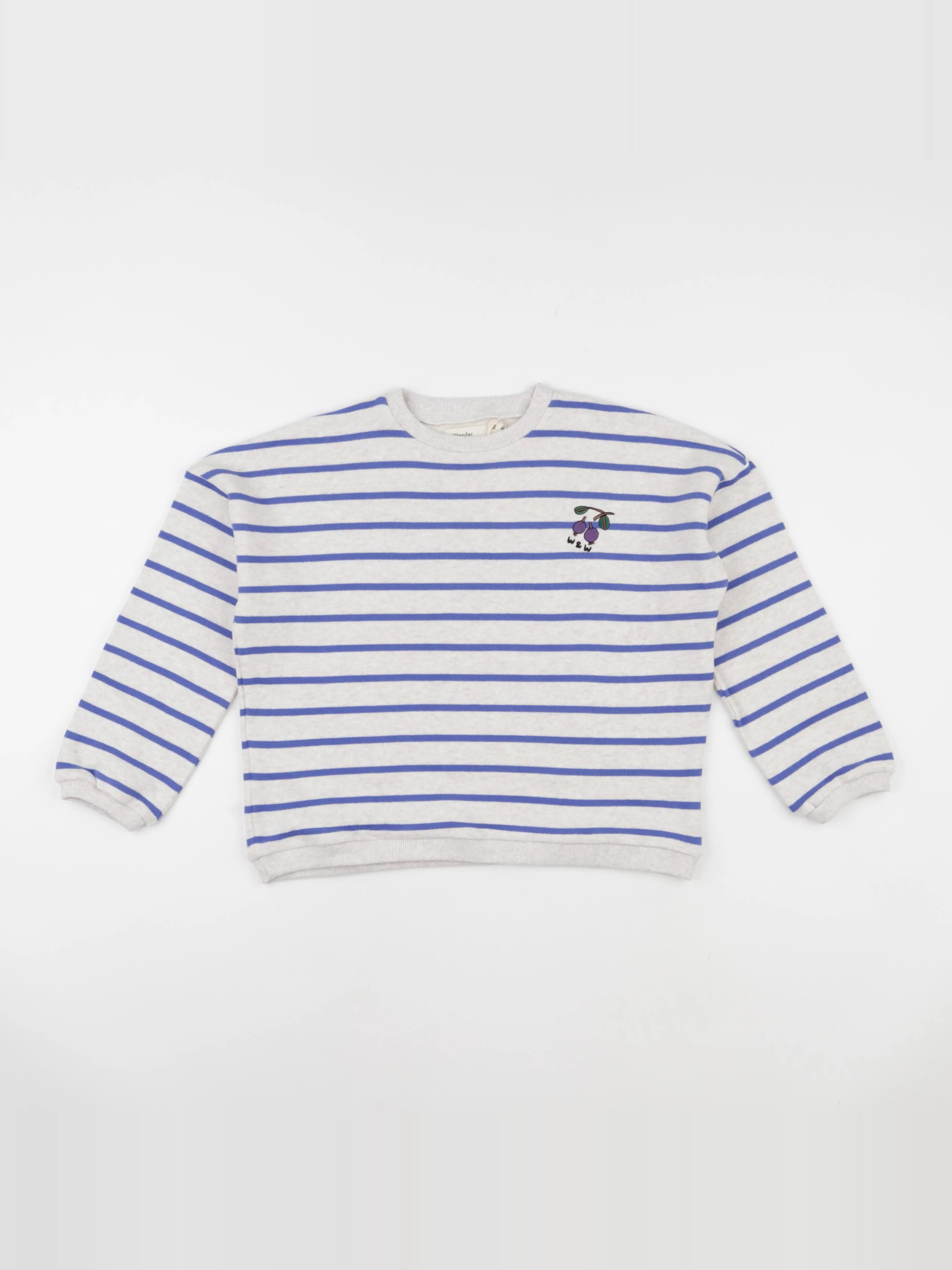 Sweat Cherry rayé bleu