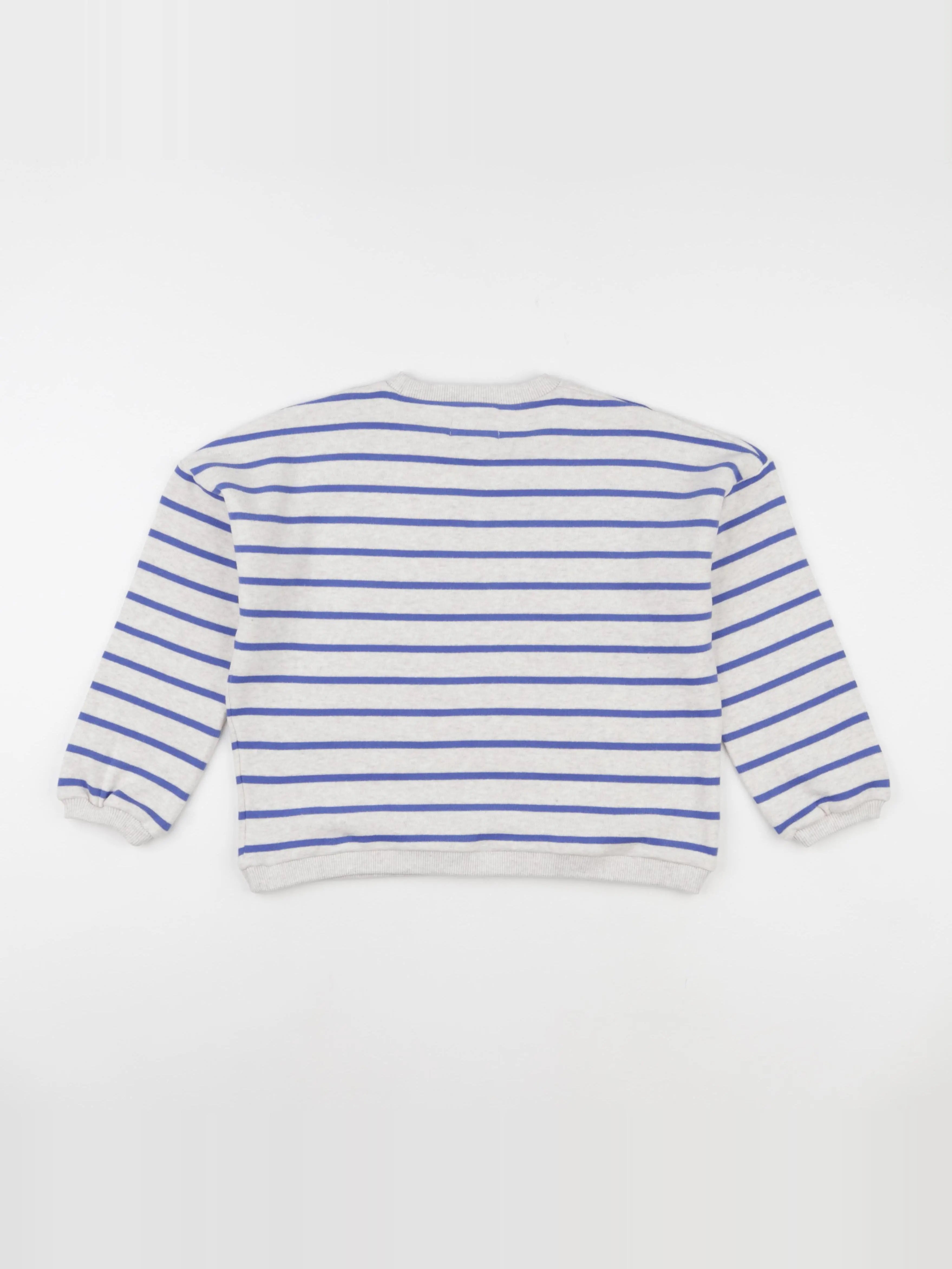 Sweat Cherry rayé bleu