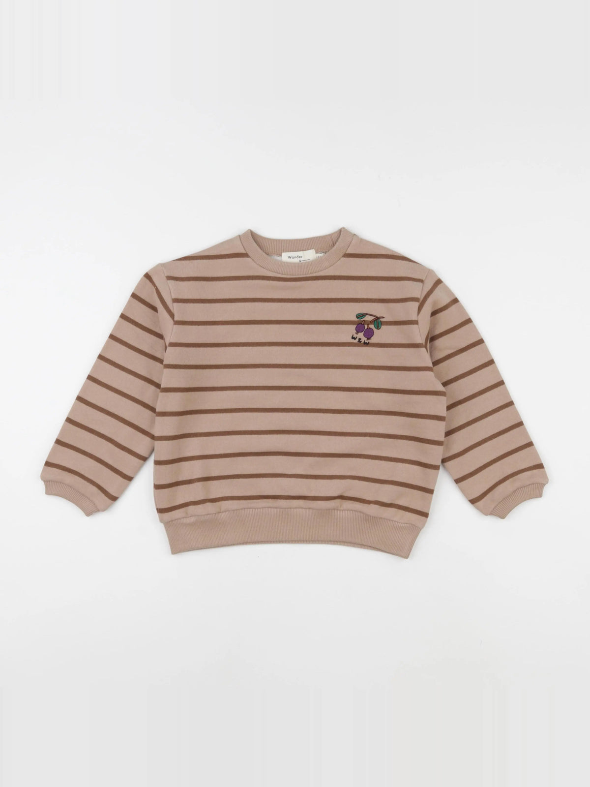 Sweat Cherry rayé marron