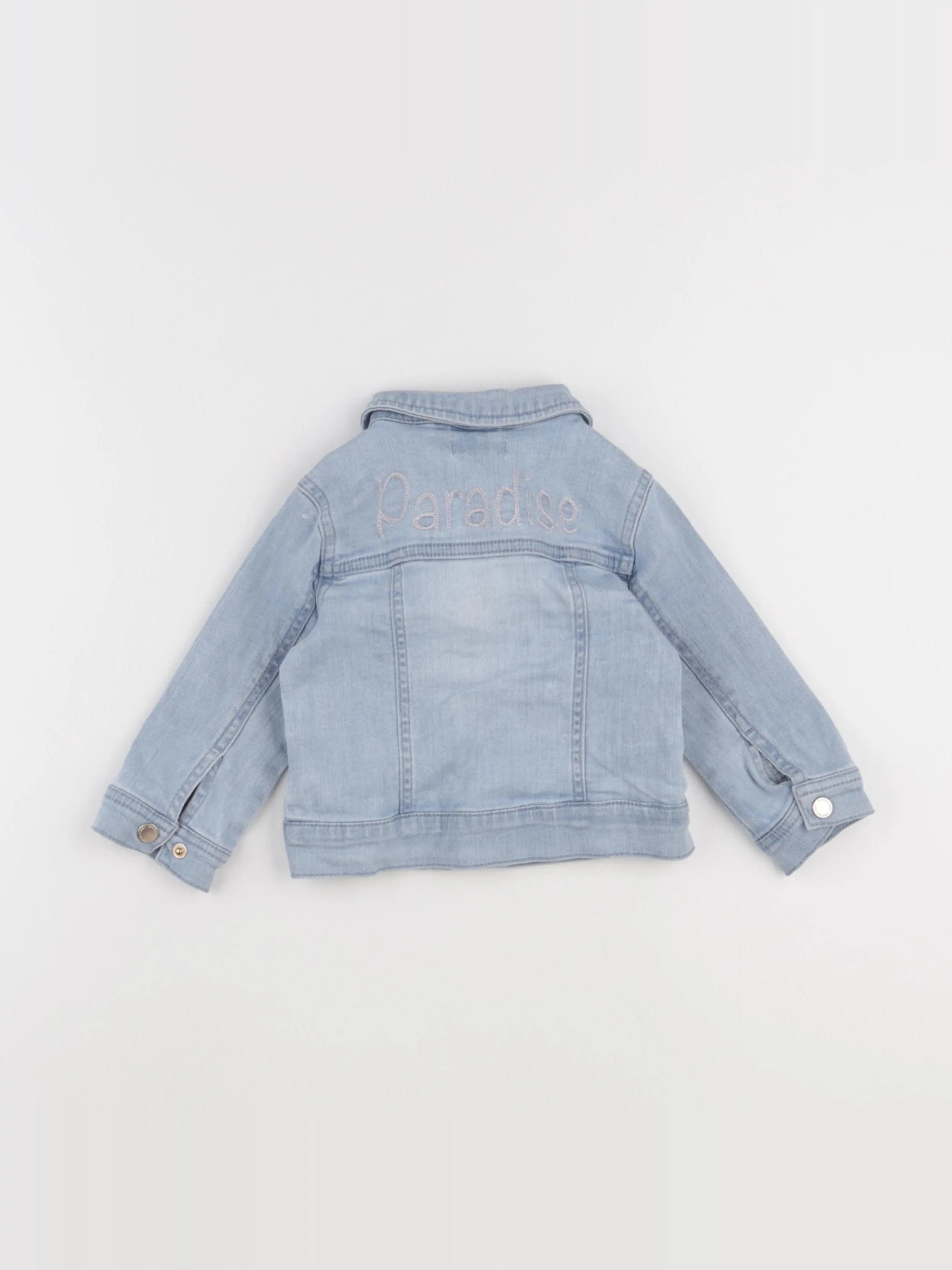 Vertbaudet - veste imprimé au dos bleu - 18 mois