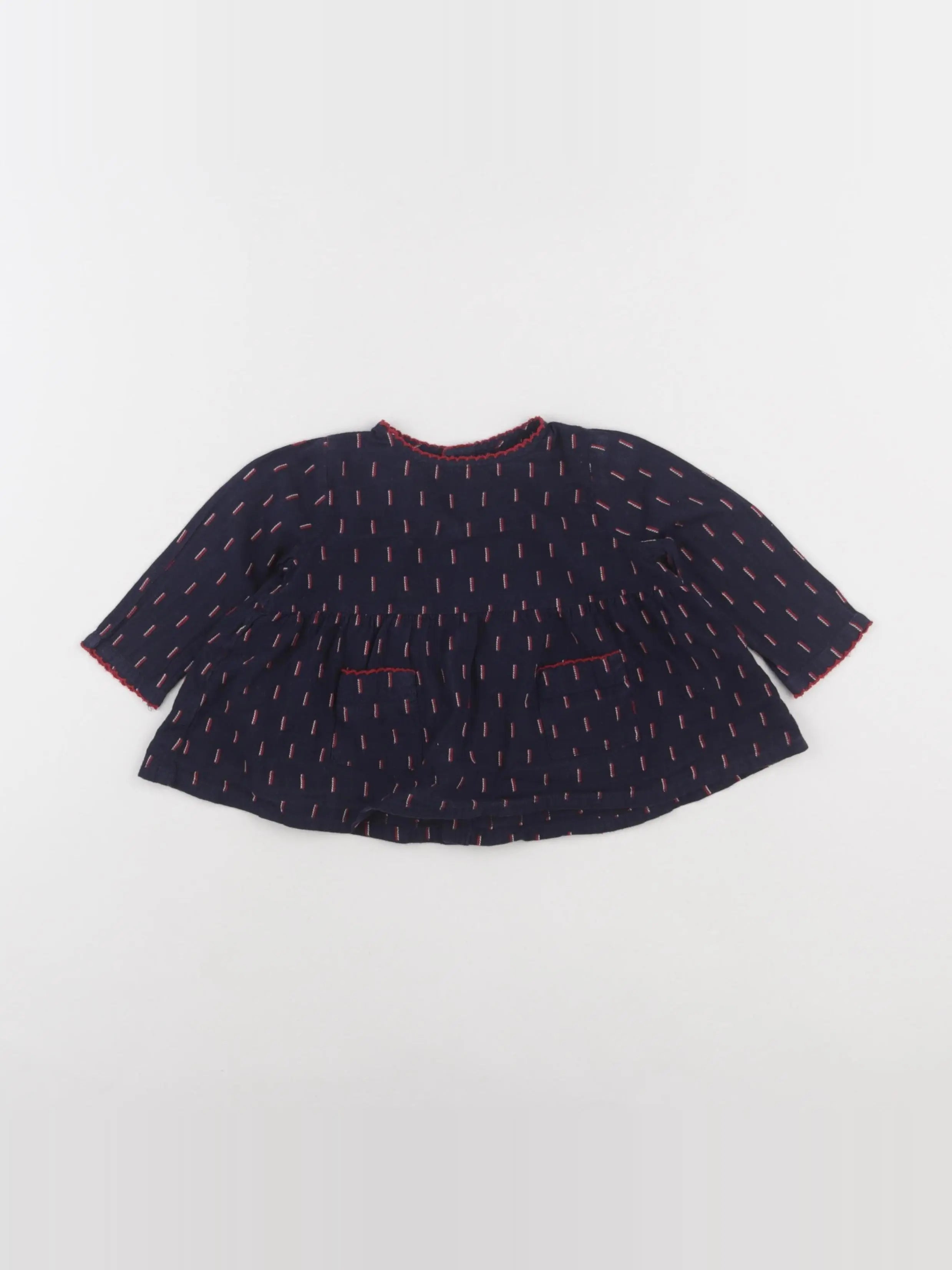 Boutchou - blouse bleu - 6 mois