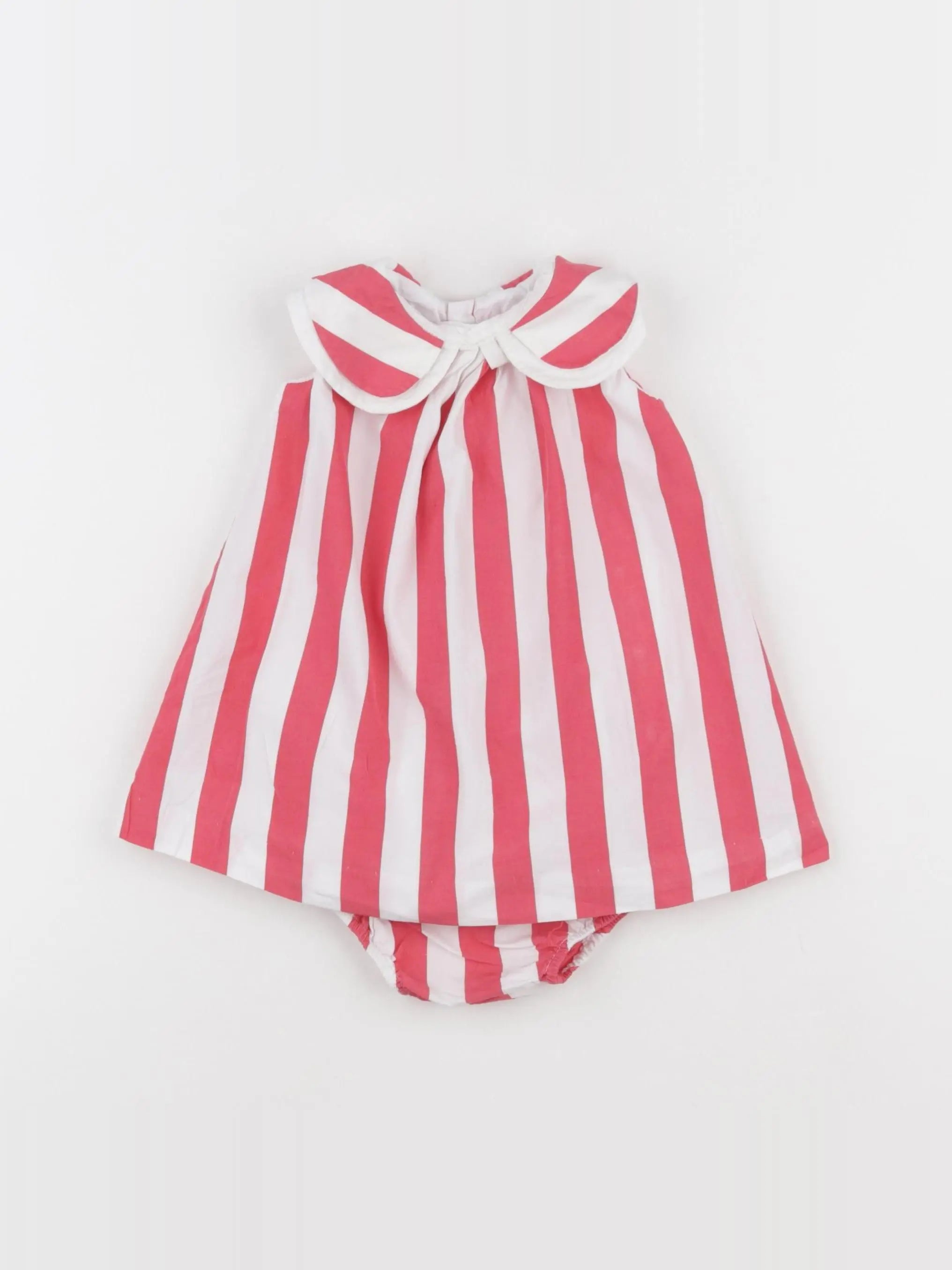 Jacadi - robe blanc, rouge - 6 mois