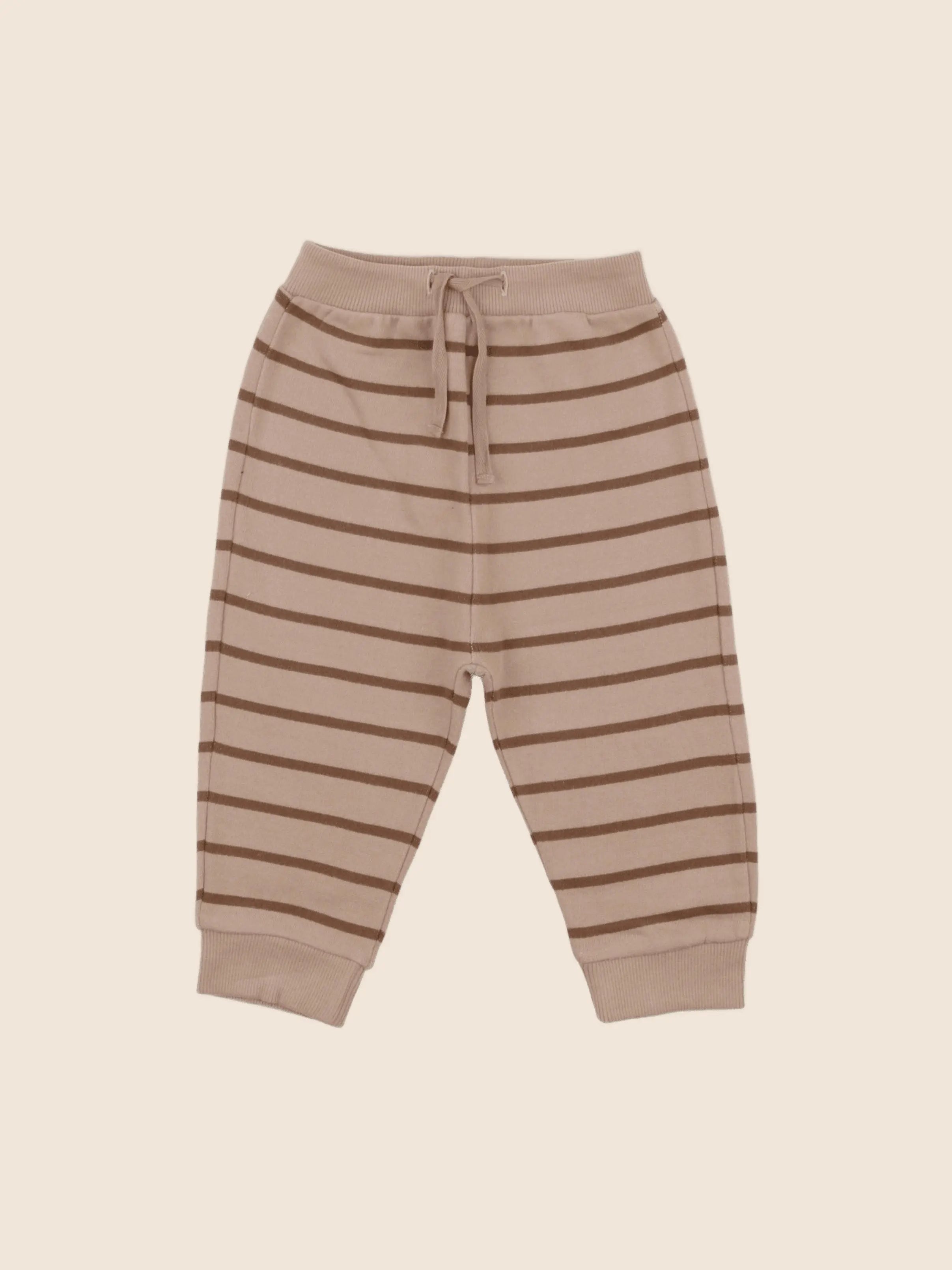 Jogging rayé marron