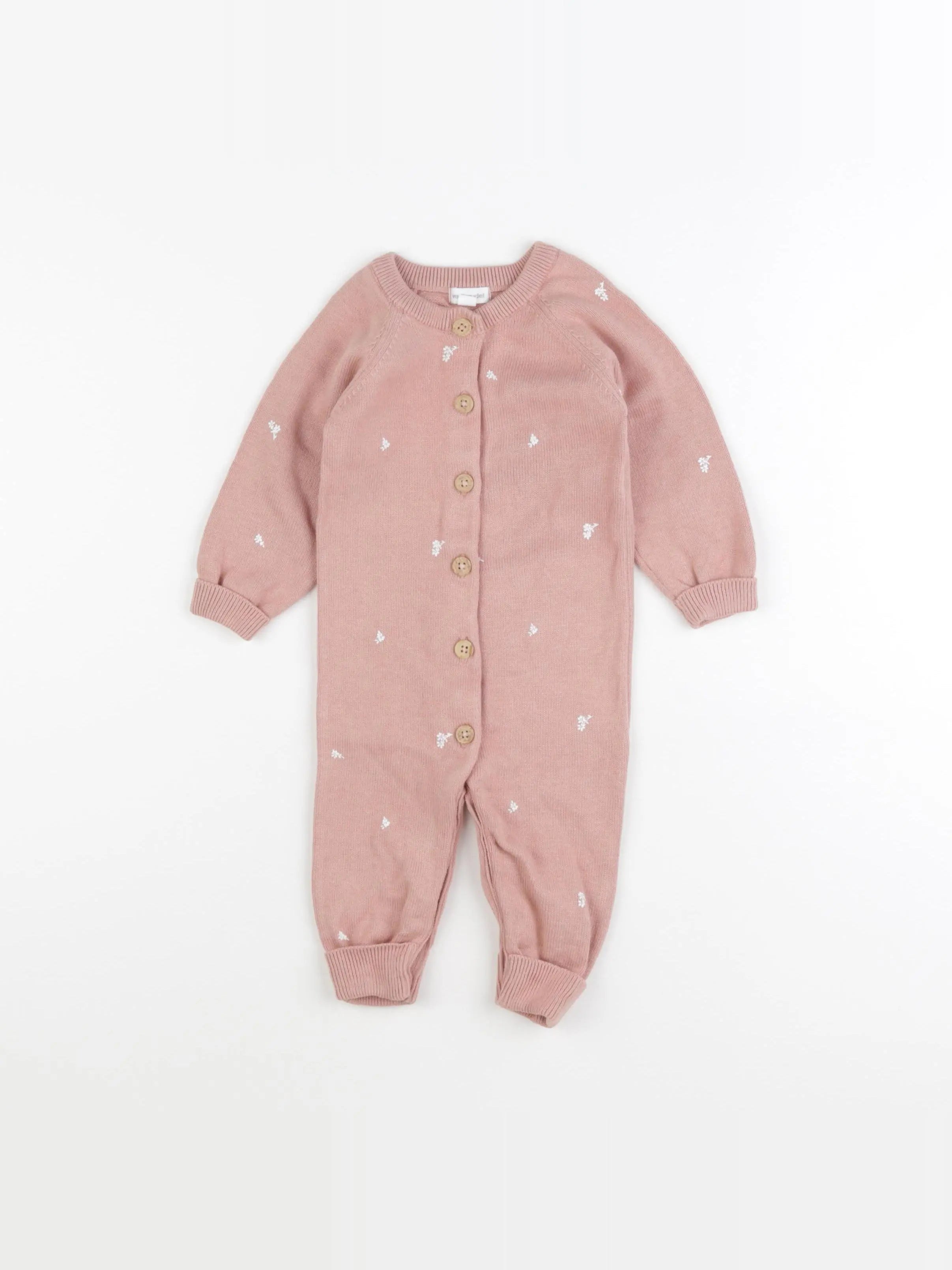 Vertbaudet - combinaison rose - 9 mois