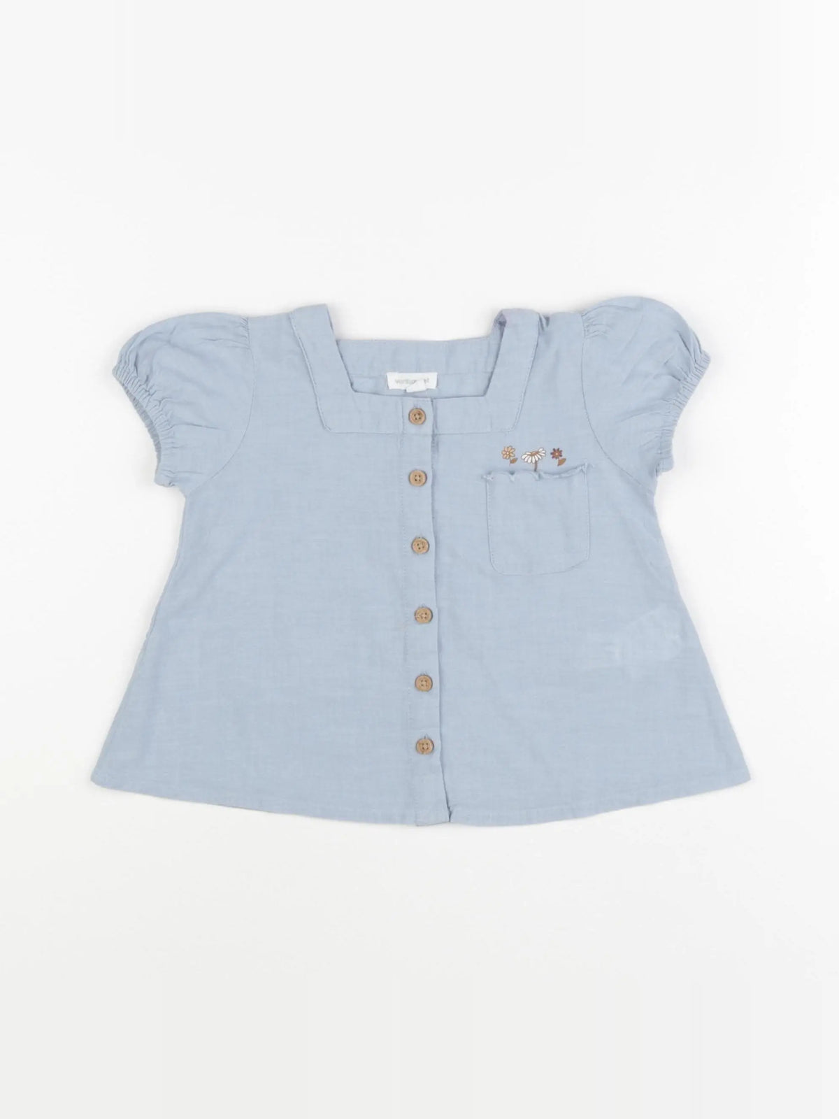 Vertbaudet - chemise bleu - 24 mois