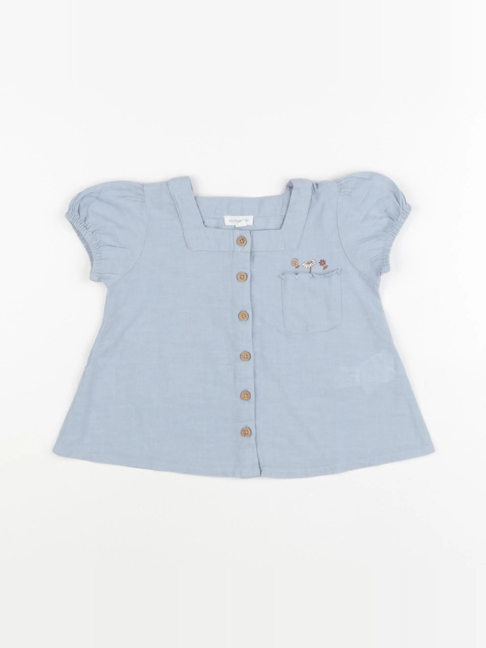 Vertbaudet - chemise bleu - 24 mois