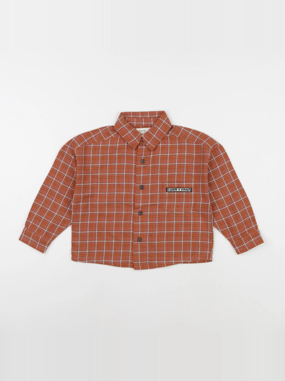 Chemise carreaux orange