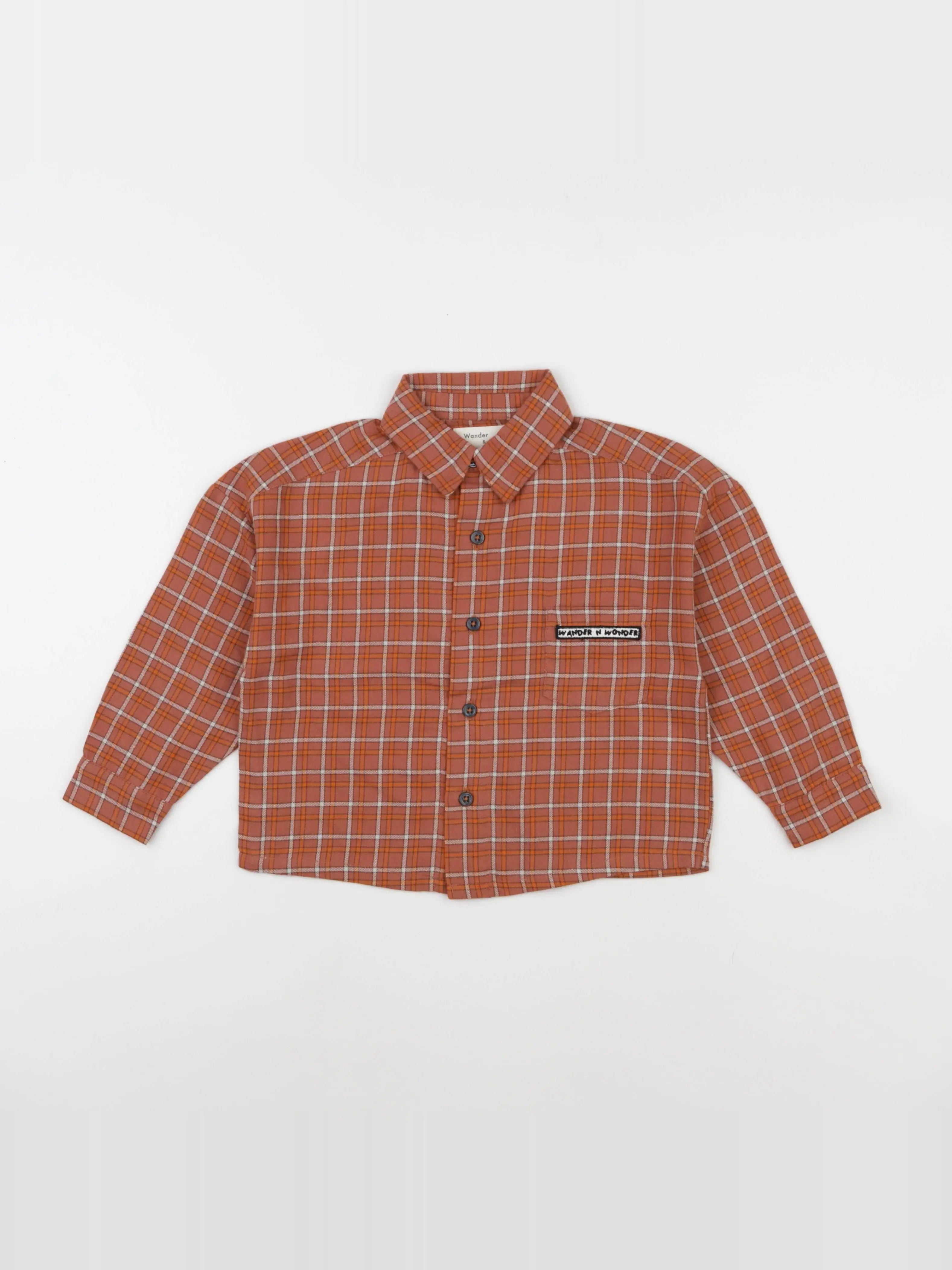 Chemise carreaux orange