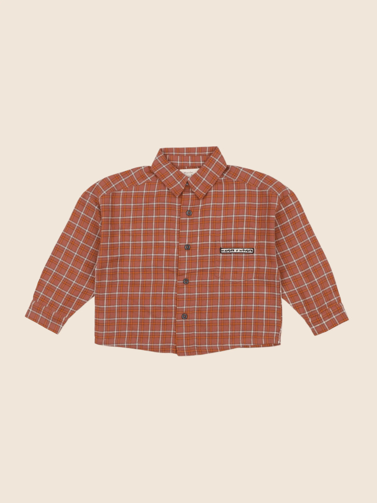 Chemise carreaux orange