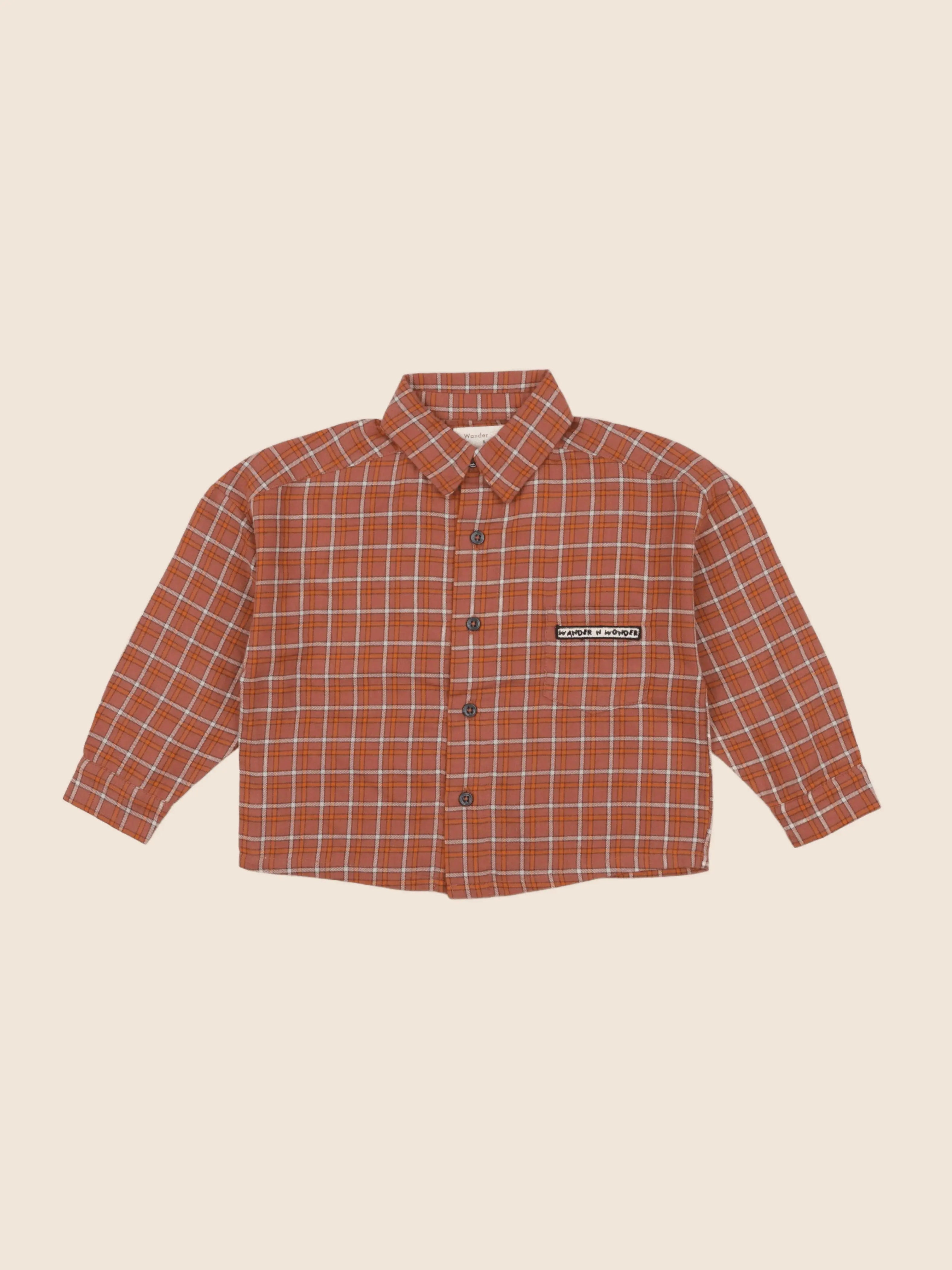 Chemise carreaux orange