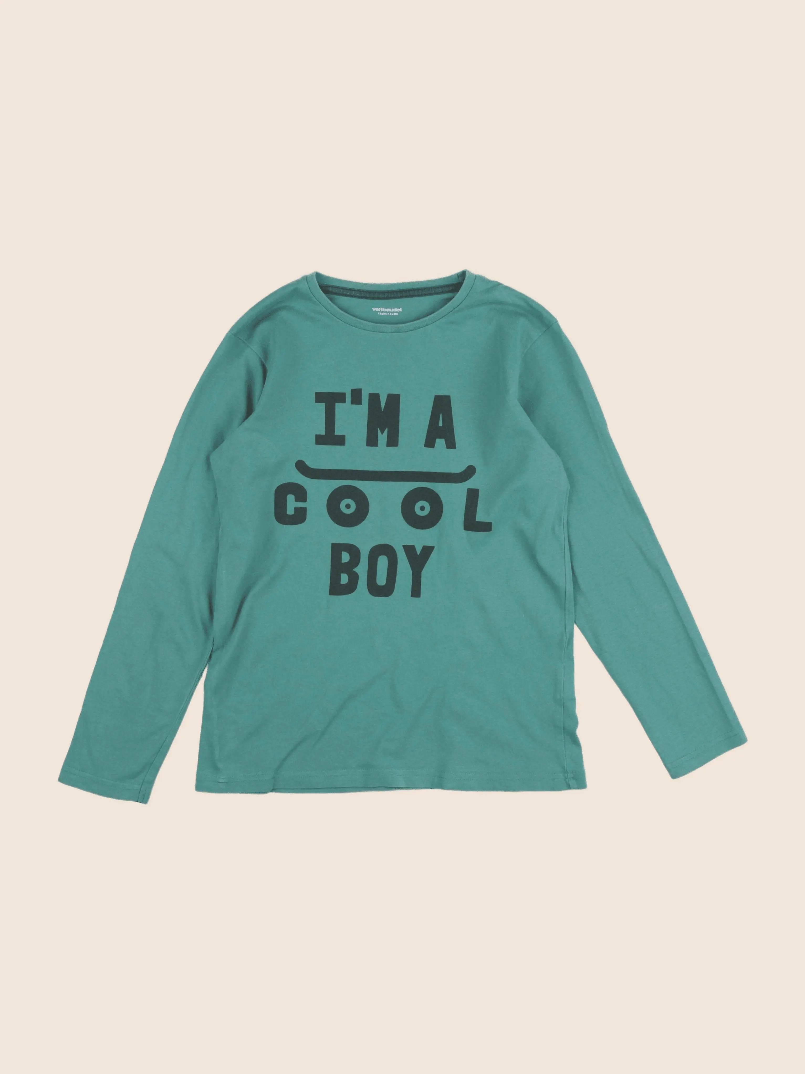 Vertbaudet - tee-shirt vert - 12 ans