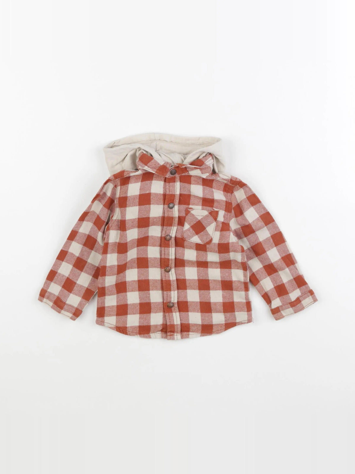 Vertbaudet - chemise rouge - 12 mois