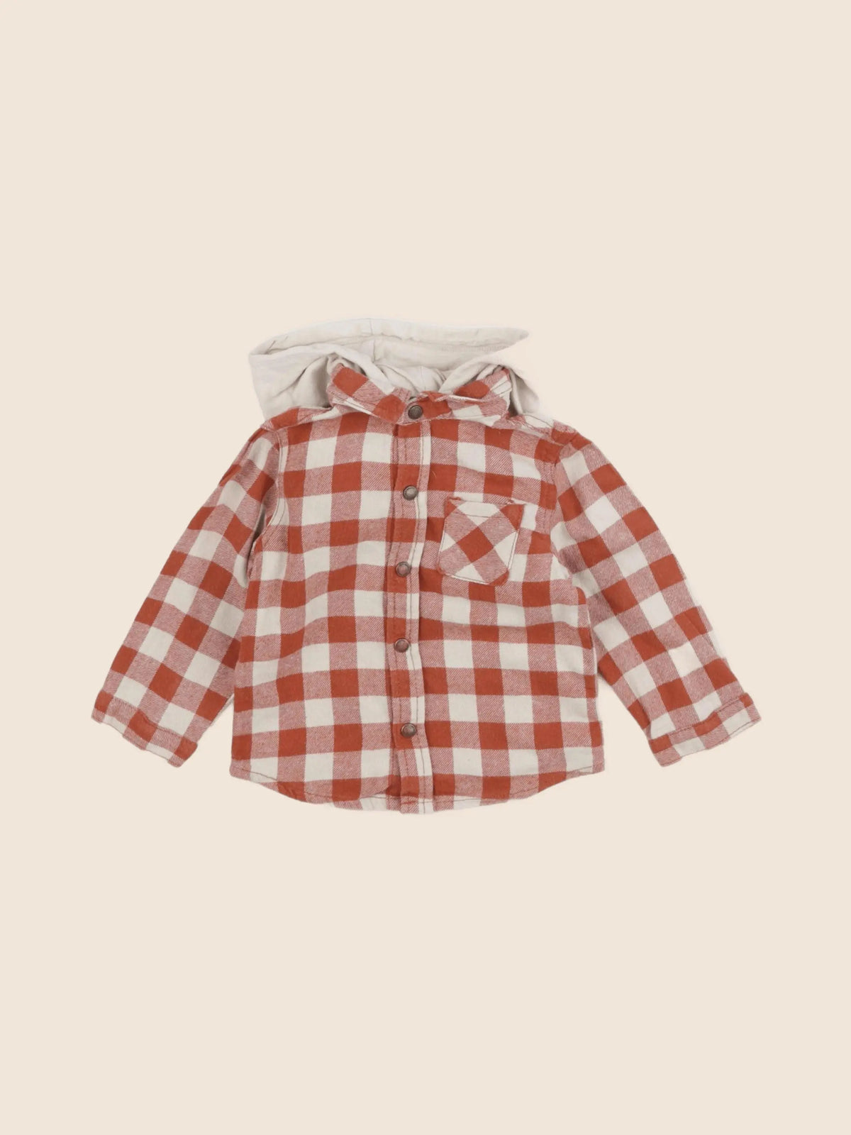 Vertbaudet - chemise rouge - 12 mois