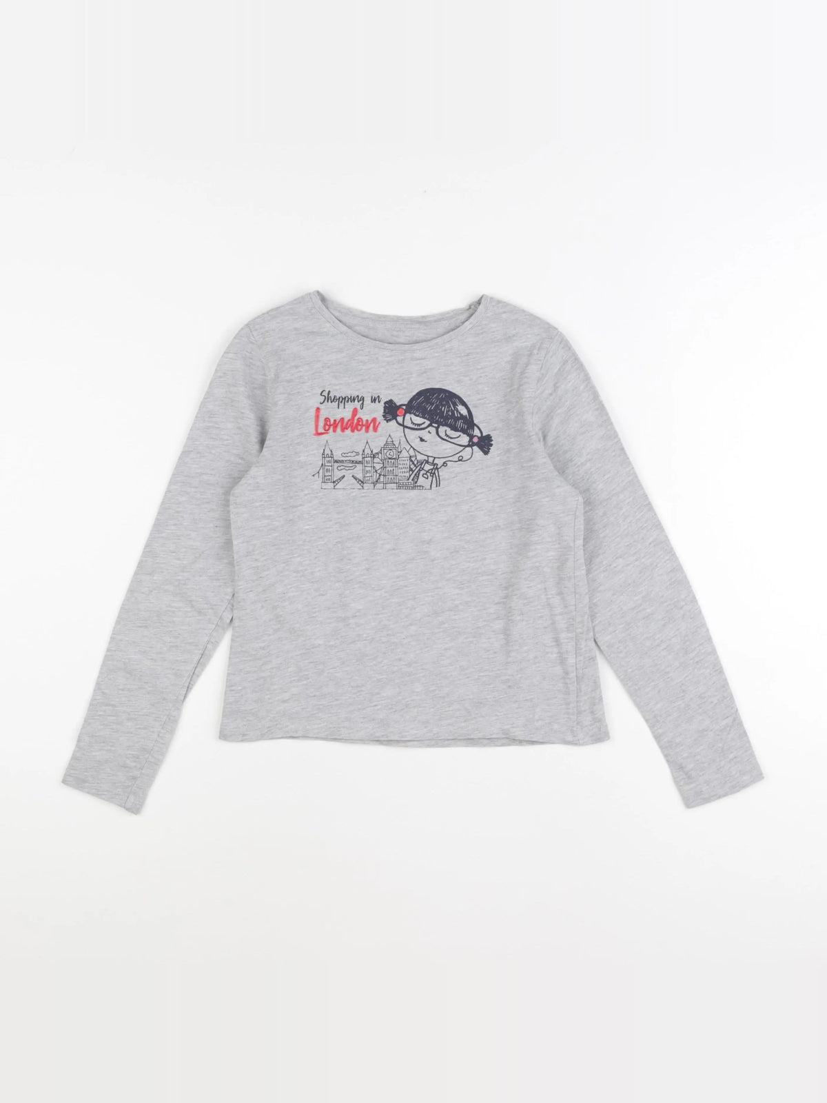 Vertbaudet - tee-shirt gris - 8 ans
