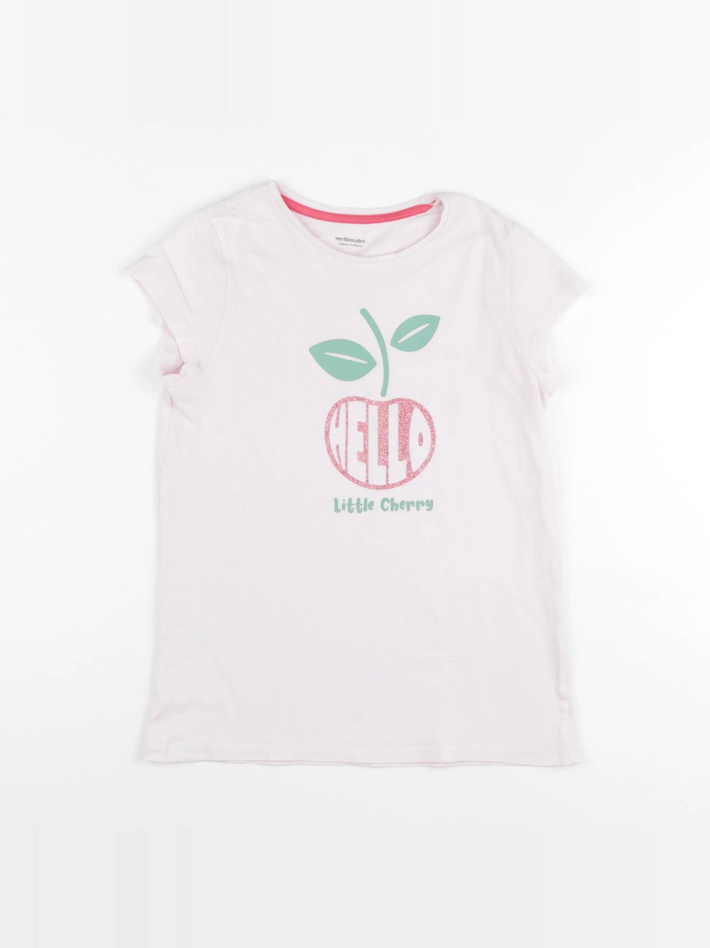 Vertbaudet - tee-shirt rose - 10 ans
