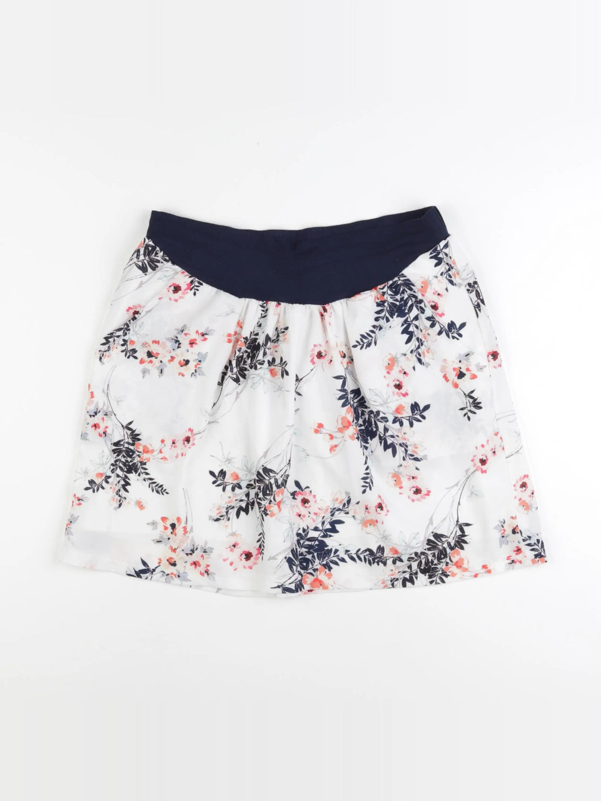 Envie de fraise - jupe grossesse blanc, bleu - 38